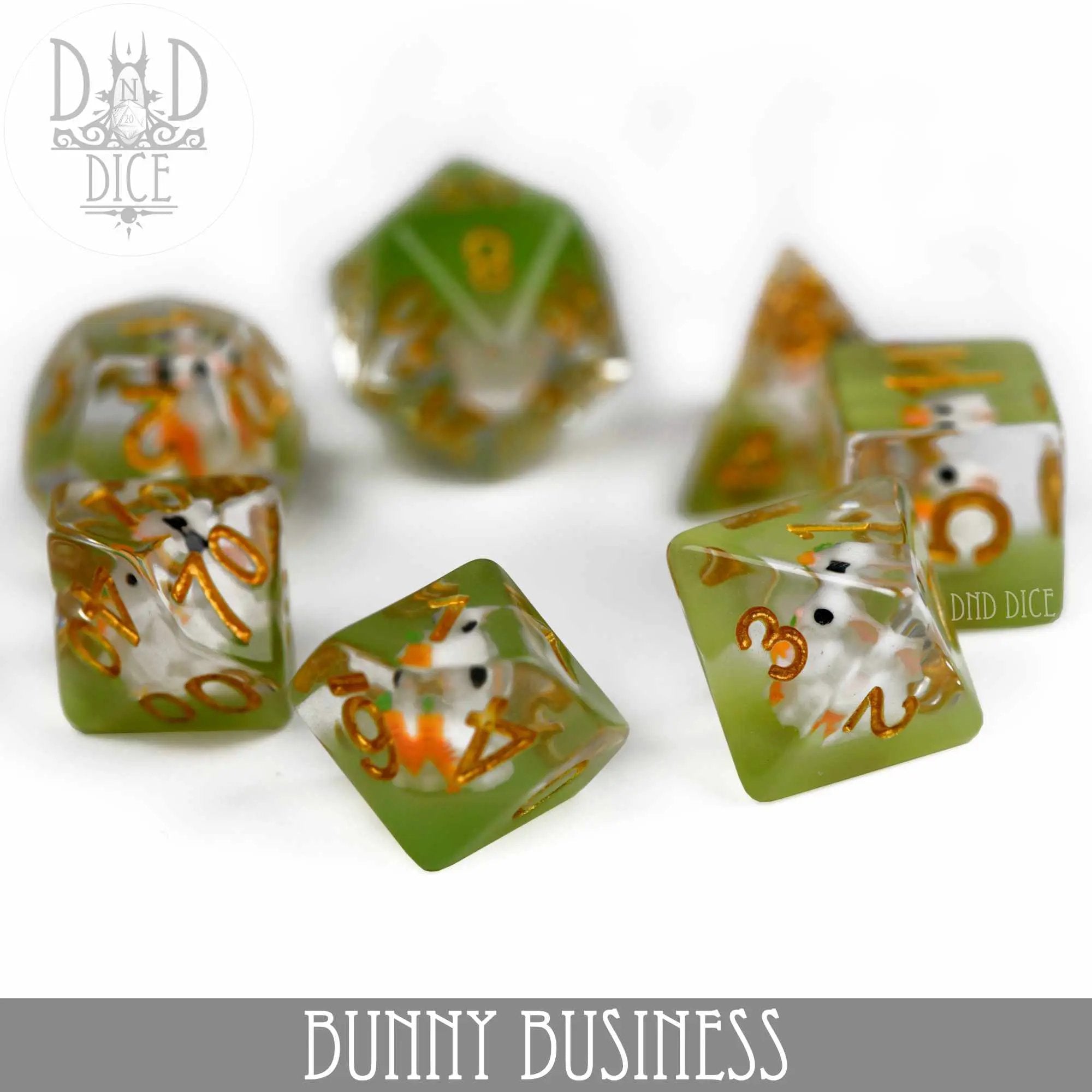 Bunny Business Dice Set by DNDDICE.COM