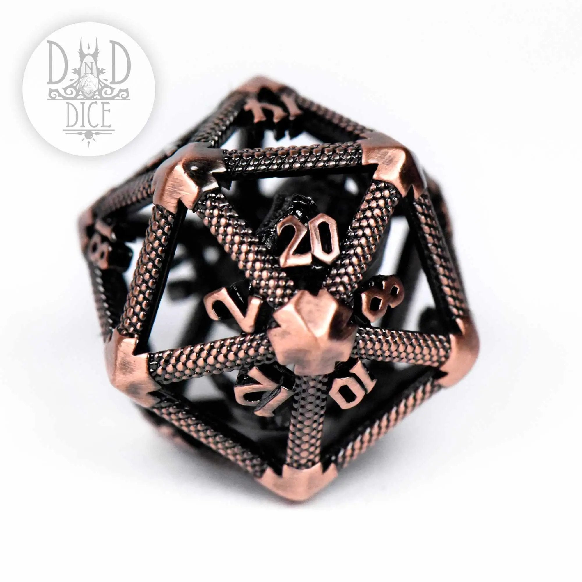 Caged Dragon D20 (6 Colors) by DNDDICE.COM