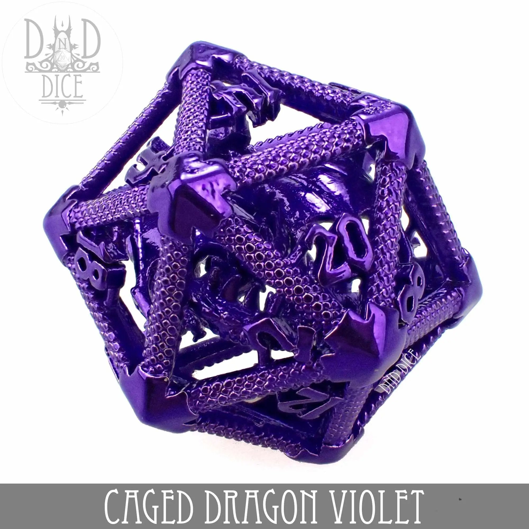 Caged Dragon D20 (6 Colors) by DNDDICE.COM