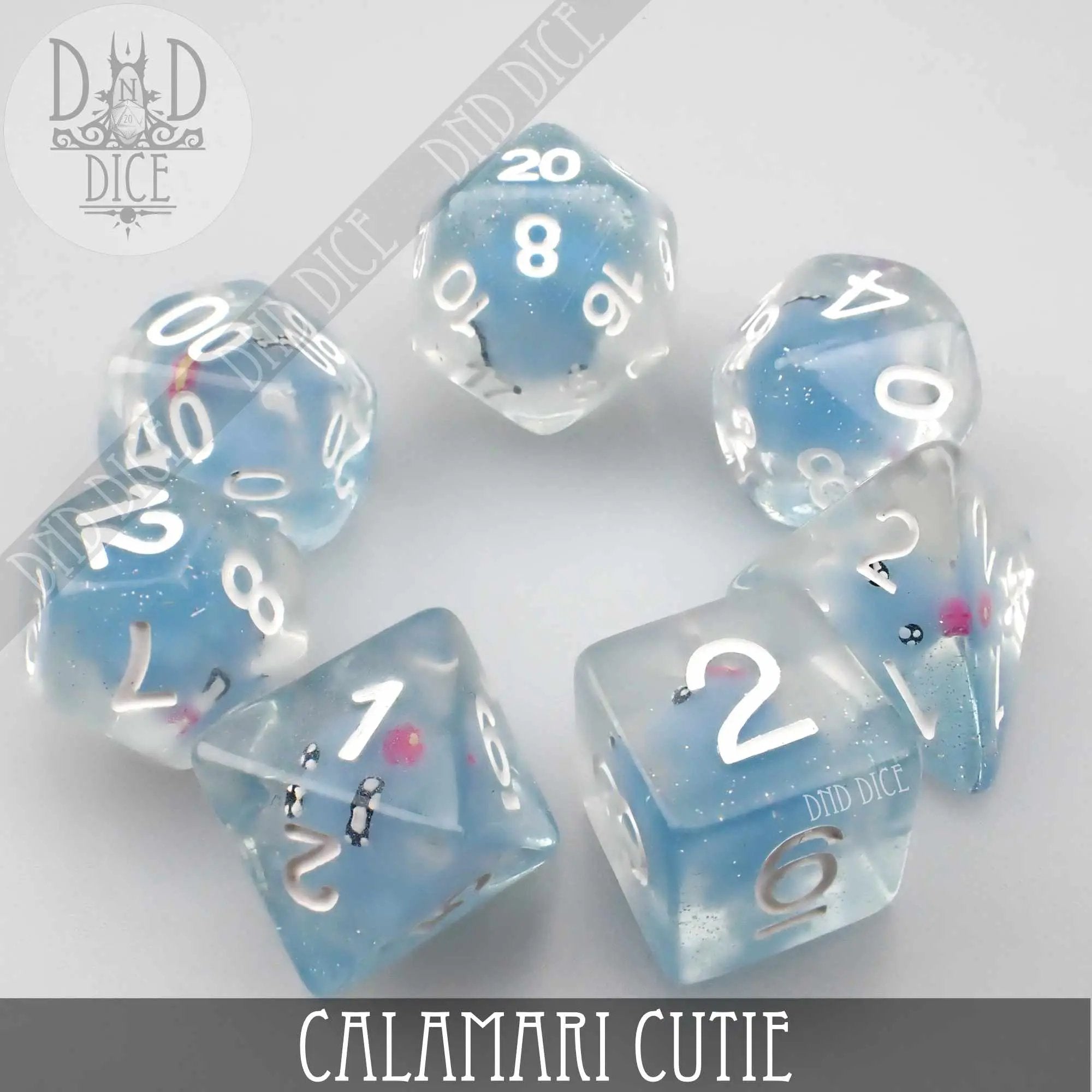 Calamari Cutie Dice Set by DNDDICE.COM