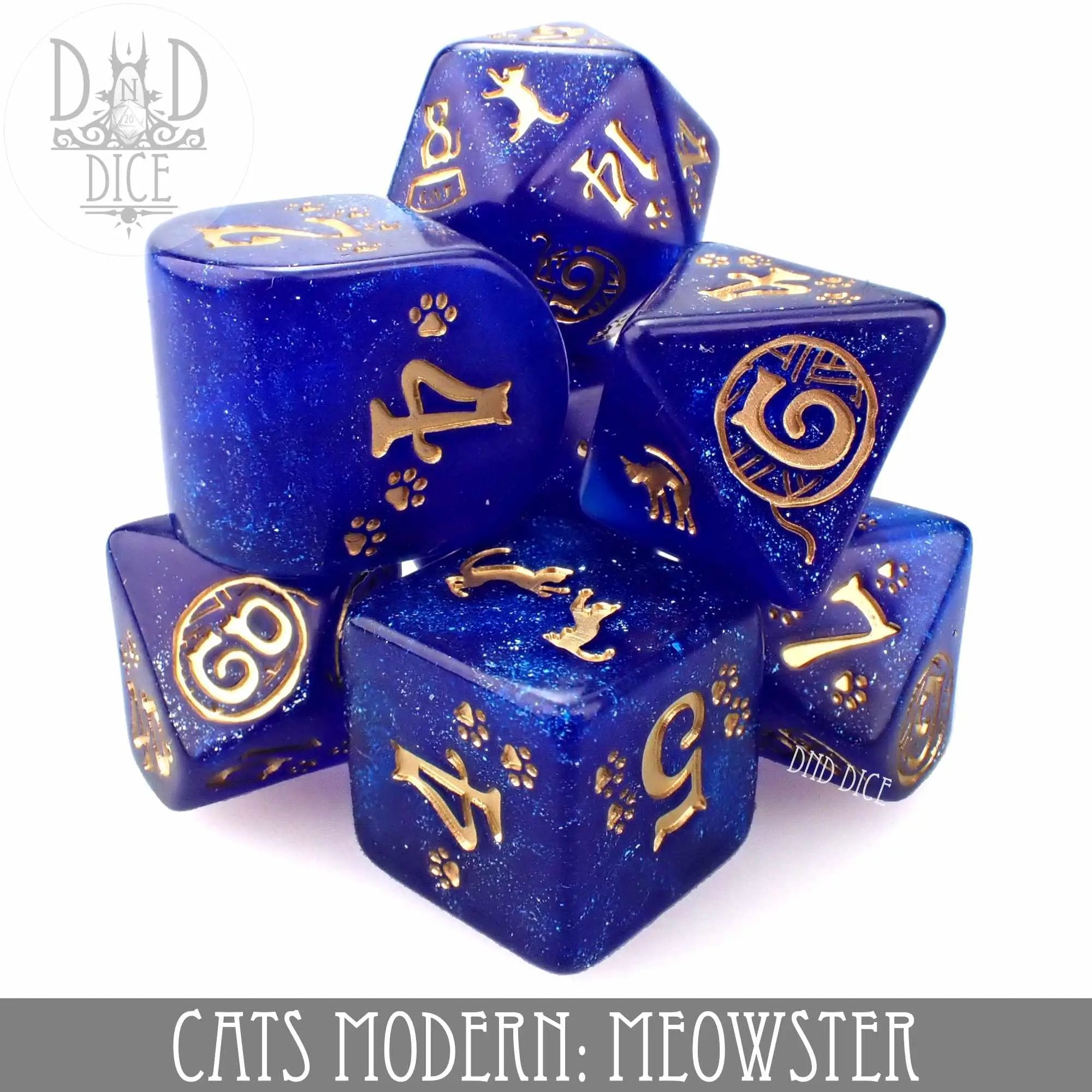 Cats Modern: Meowster Dice Set by DNDDICE.COM