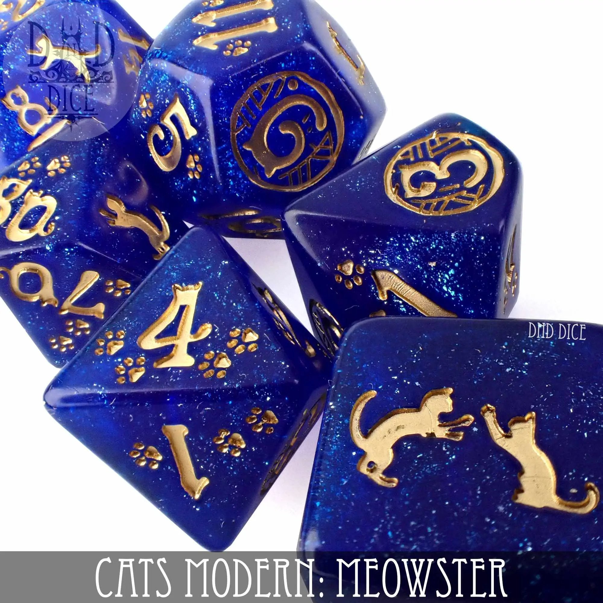 Cats Modern: Meowster Dice Set by DNDDICE.COM