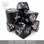 Cats Modern: Waffle Dice Set by DNDDICE.COM