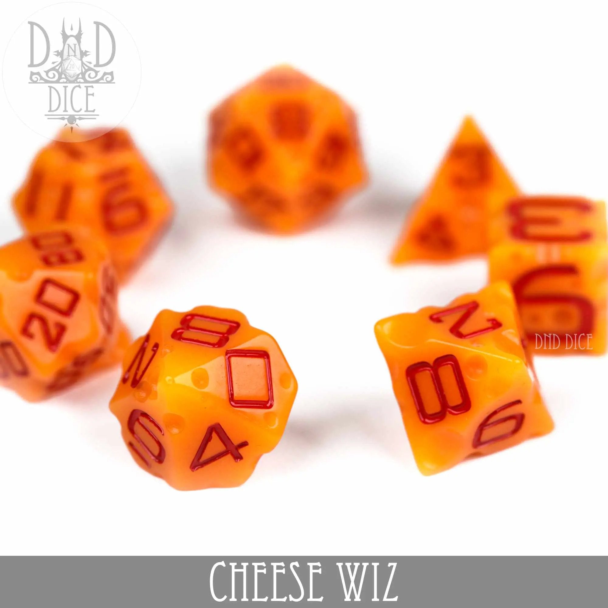 Cheese Wiz Dice Set by DNDDICE.COM