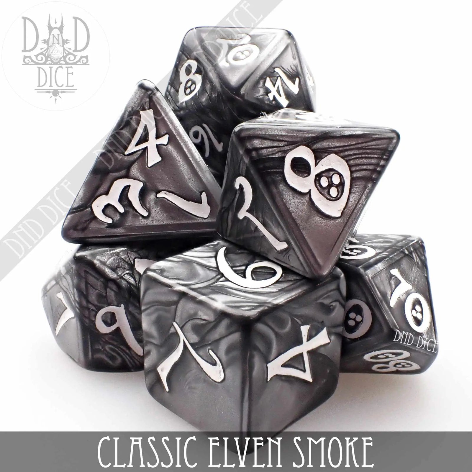 Classic Smoke Dice Set by DNDDICE.COM