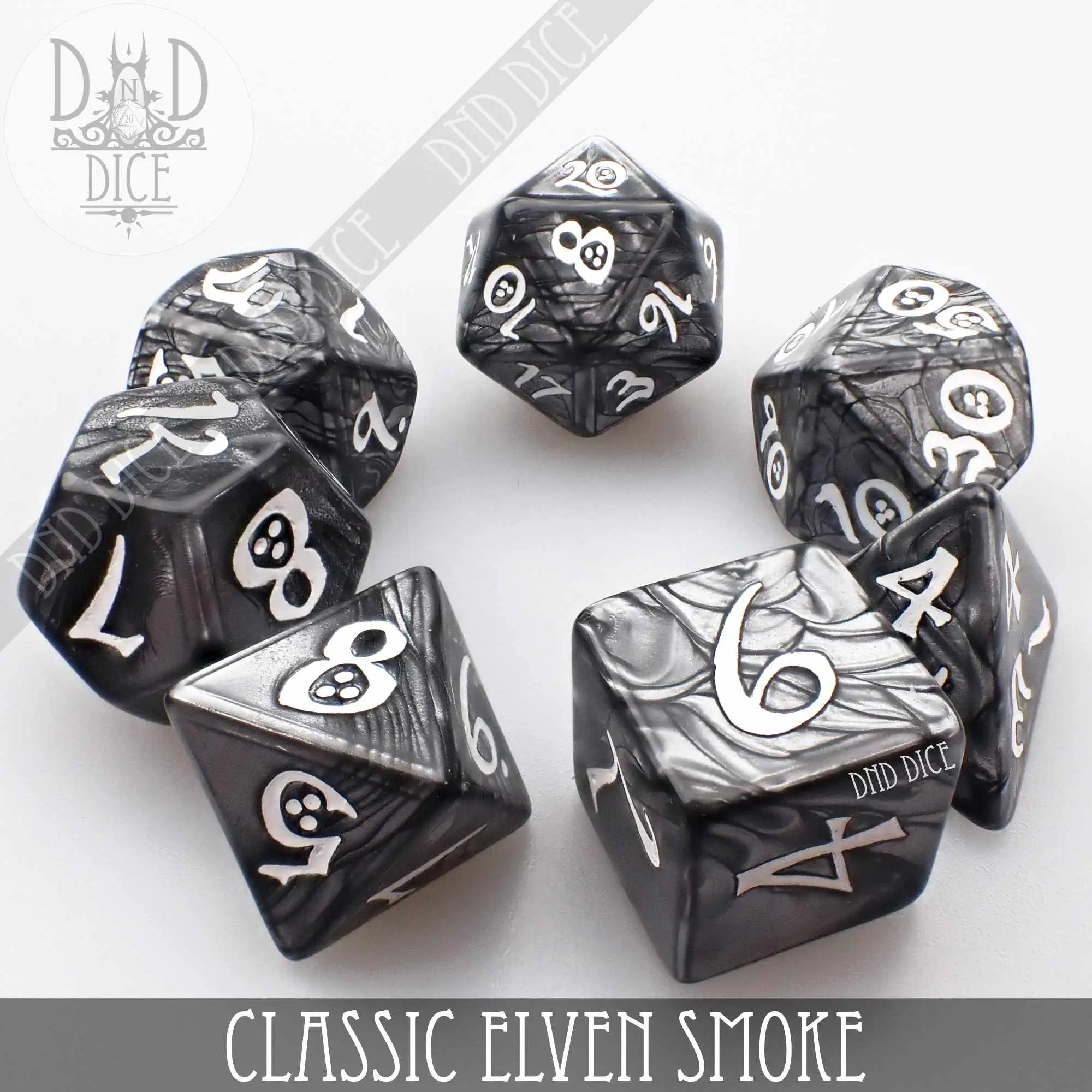 Classic Smoke Dice Set by DNDDICE.COM