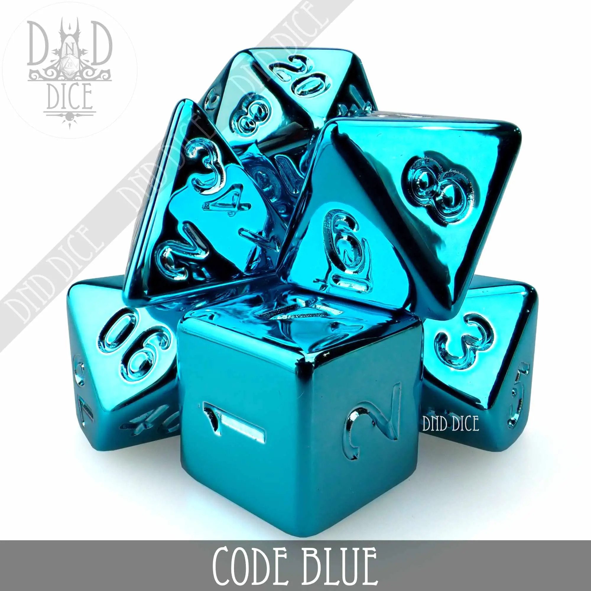 Code Blue Dice Set by DNDDICE.COM