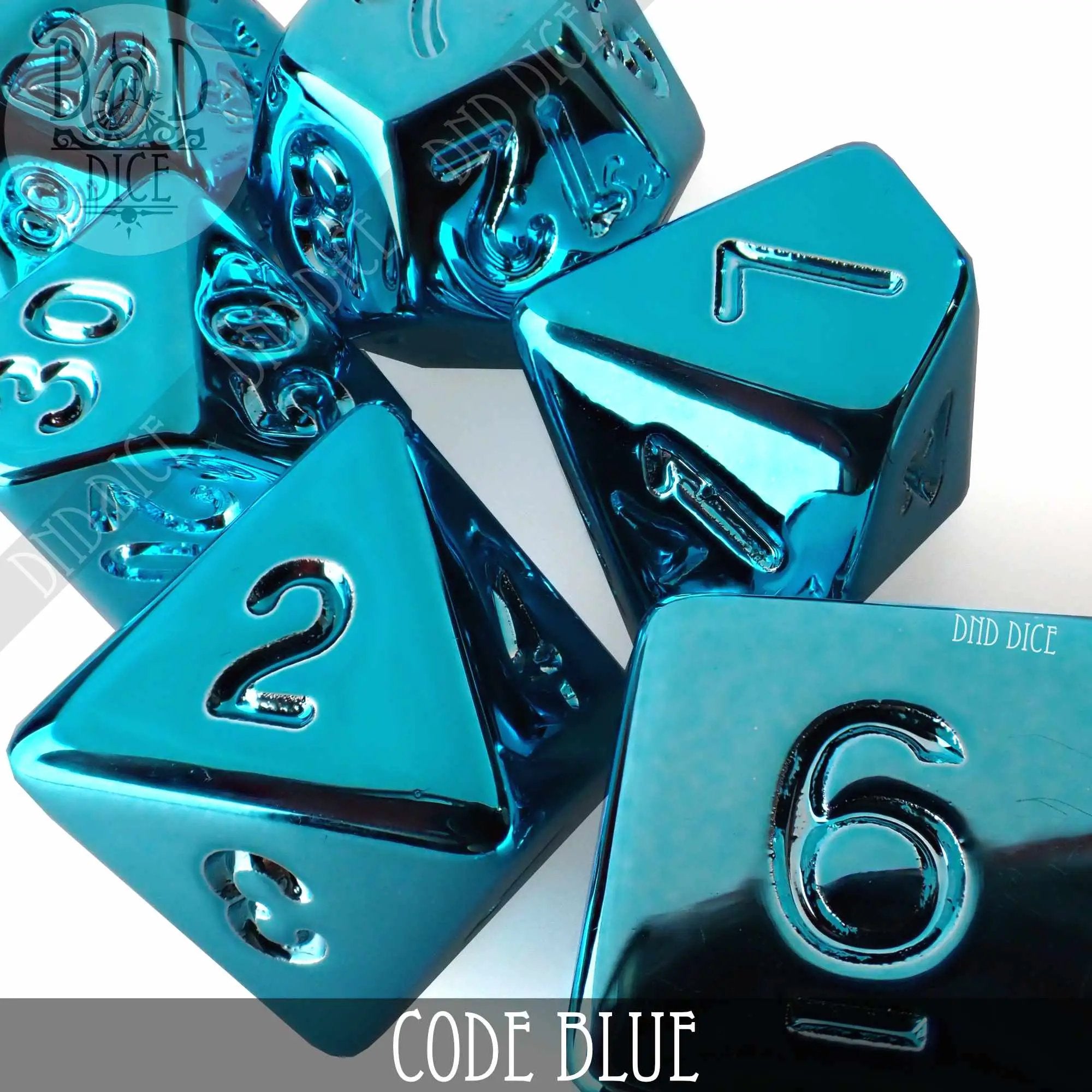 Code Blue Dice Set by DNDDICE.COM