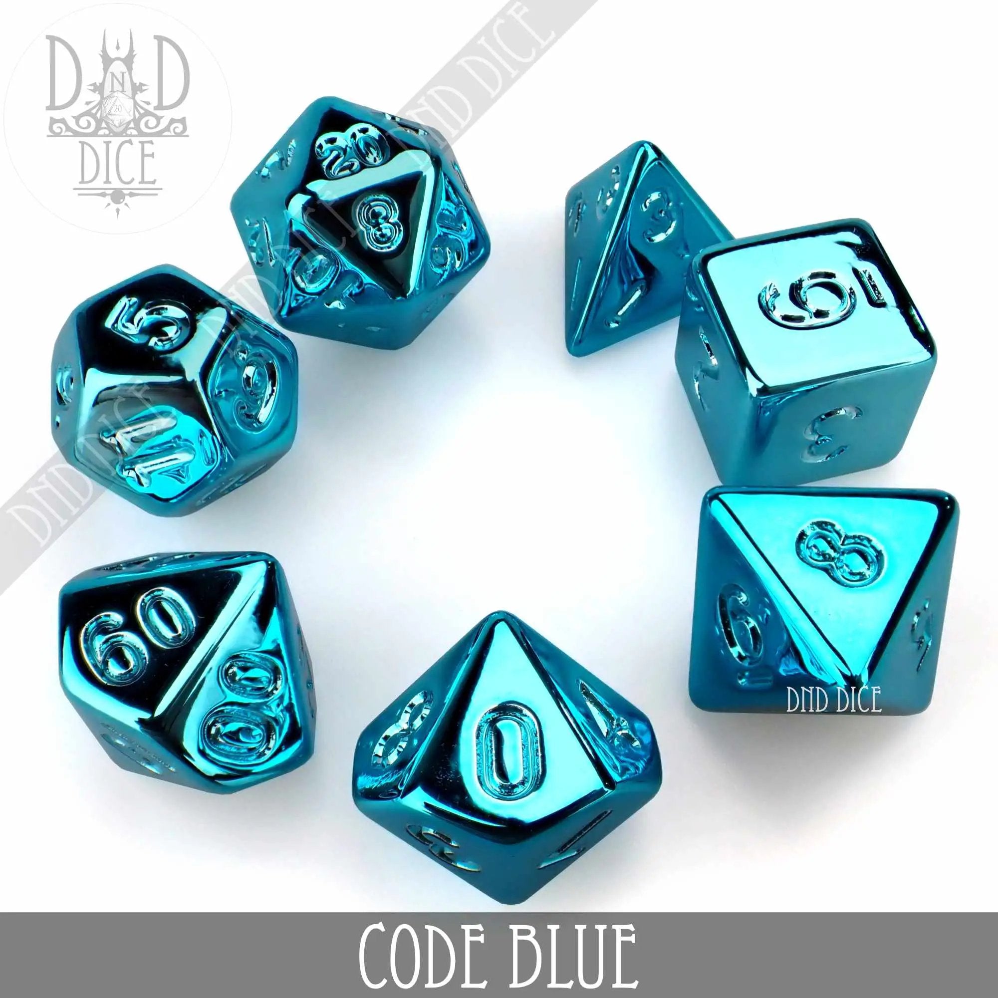 Code Blue Dice Set by DNDDICE.COM