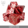 Confetti Red Dice Set by DNDDICE.COM