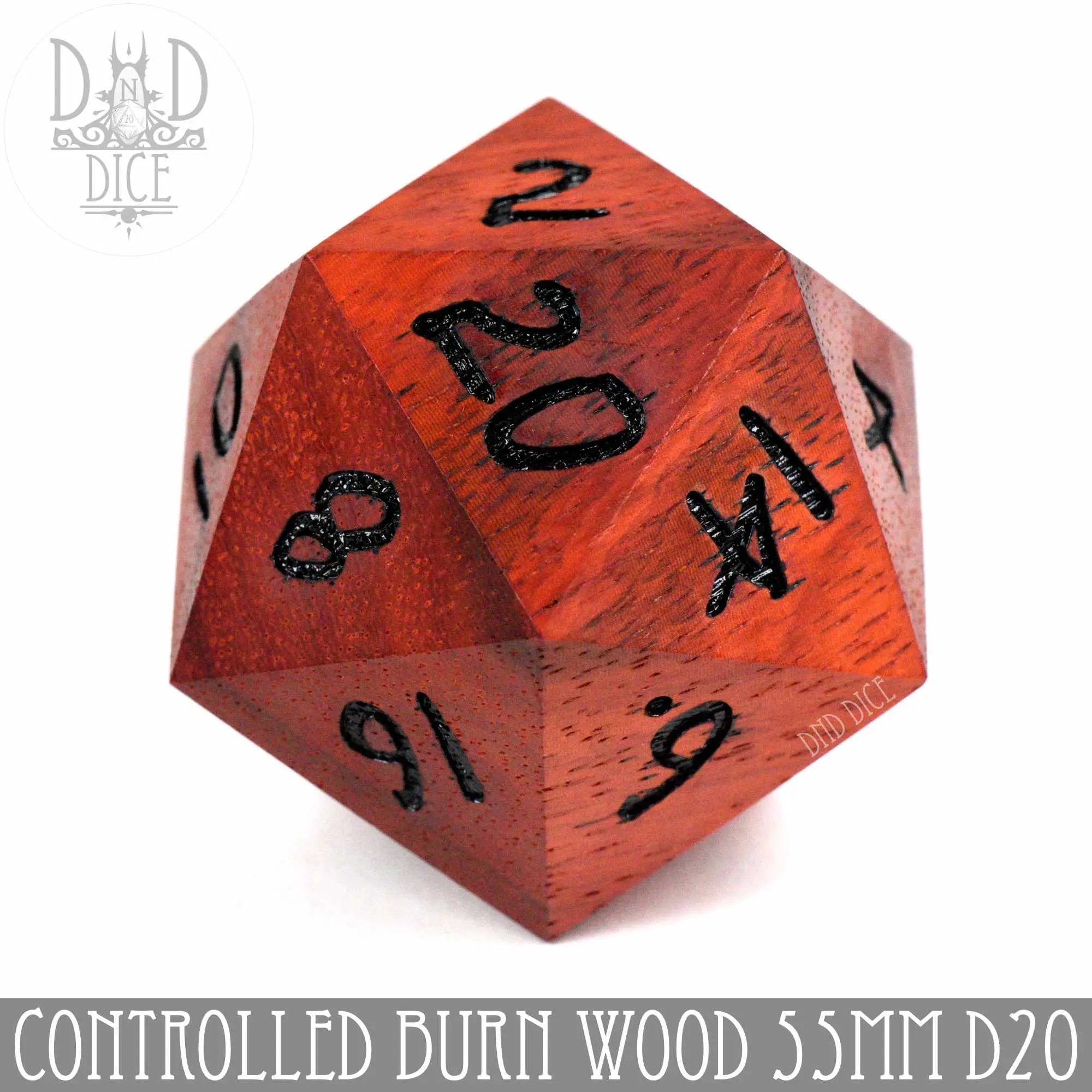 Controlled Burn Wood 50mm D20 (Gift Box) by DNDDICE.COM