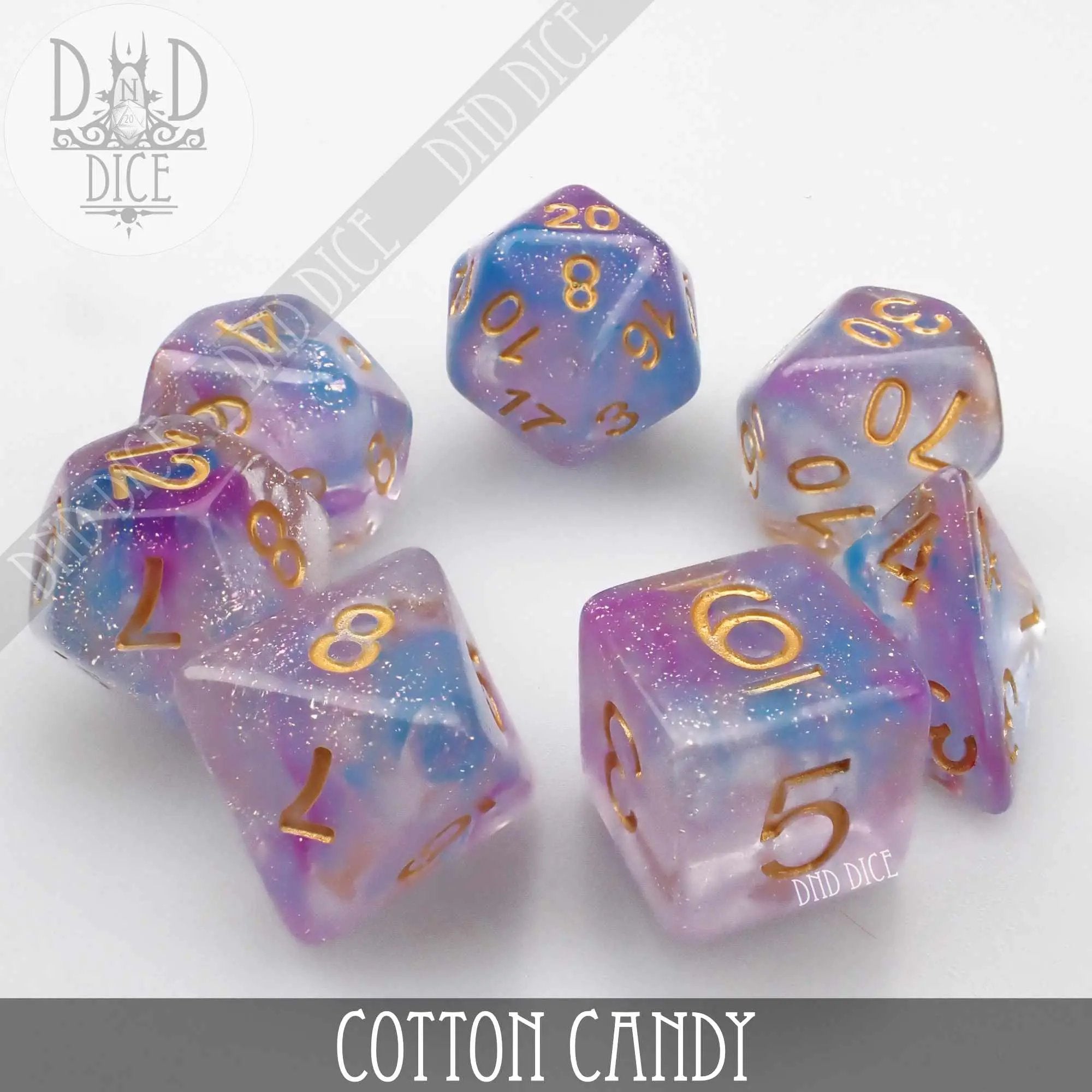 Cotton Candy Dice Set by DNDDICE.COM