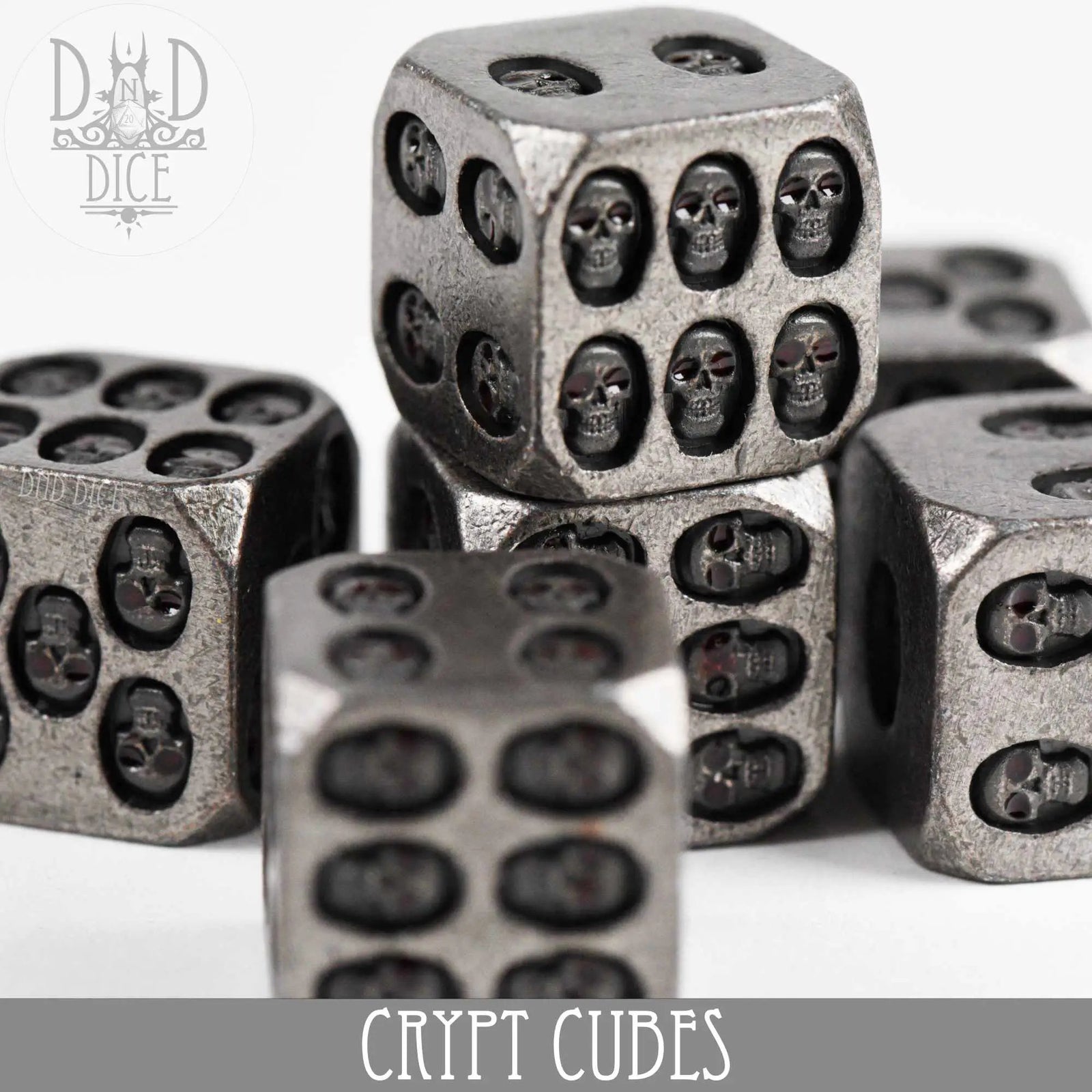 Crypt Cubes 6D6 Metal Dice Set by DNDDICE.COM