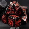 CyberPunk Blood over Chrome Dice Set by DNDDICE.COM