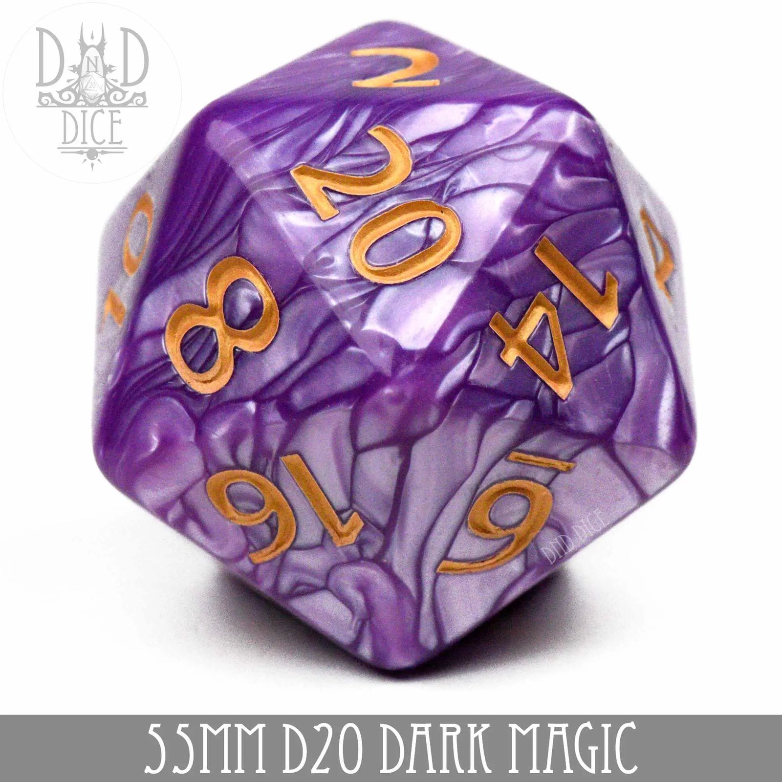 55mm D20 - Dark Magic by DNDDICE.COM