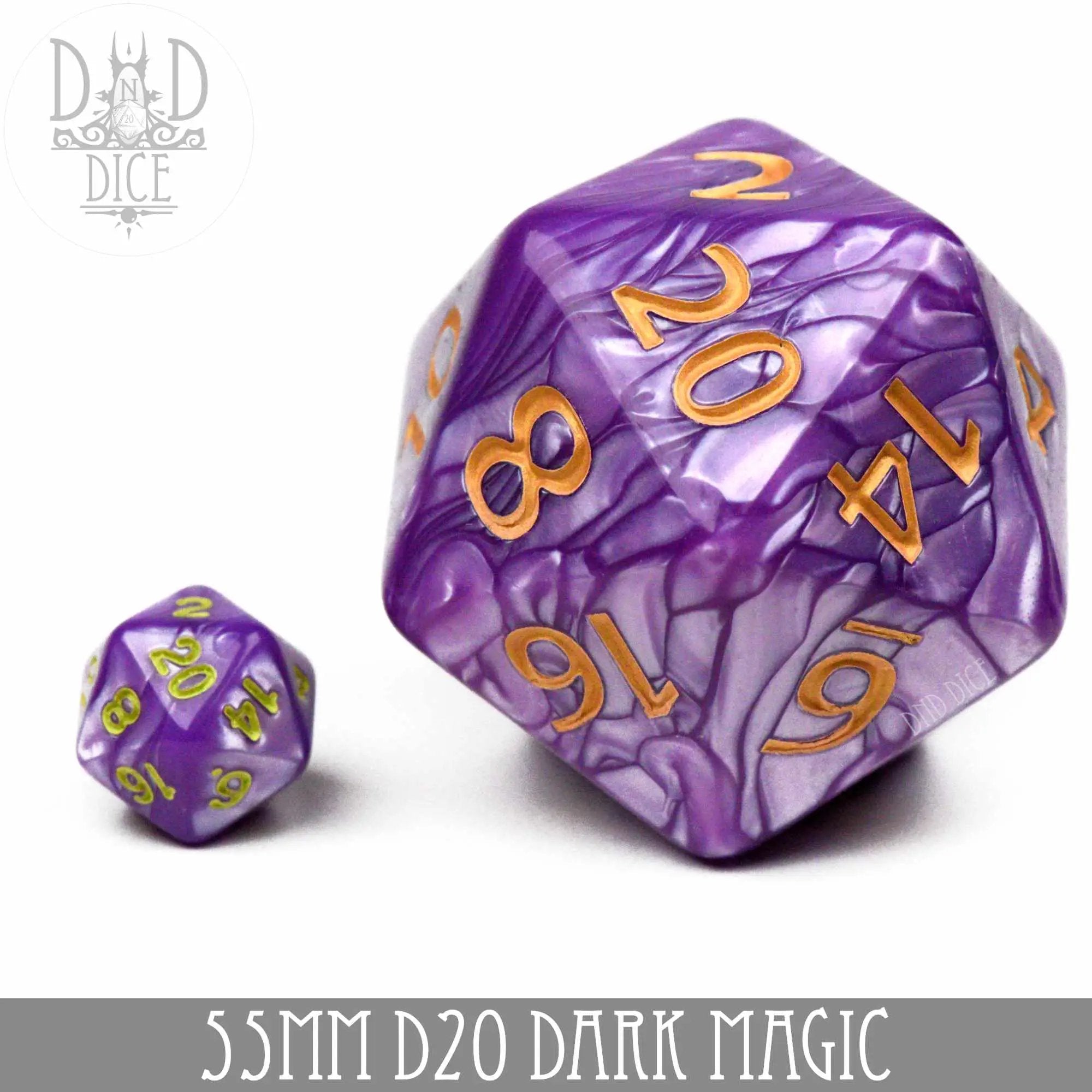 55mm D20 - Dark Magic by DNDDICE.COM