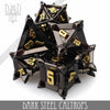 Dark Steel Caltrops Metal Dice Set by DNDDICE.COM