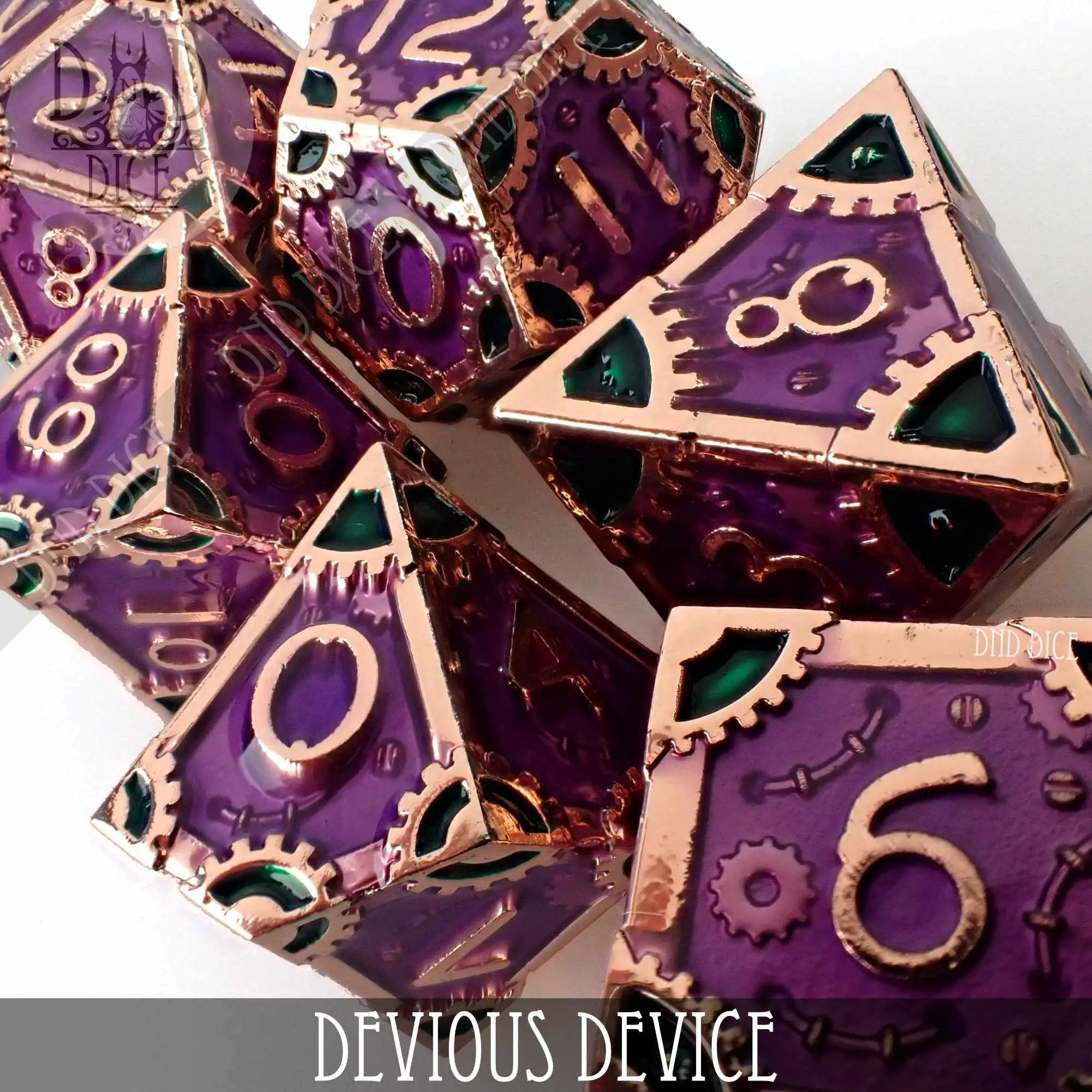 Devious Device Metal Dice Set by DNDDICE.COM