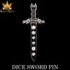 Dice Sword Enamel Pin by DNDDICE.COM
