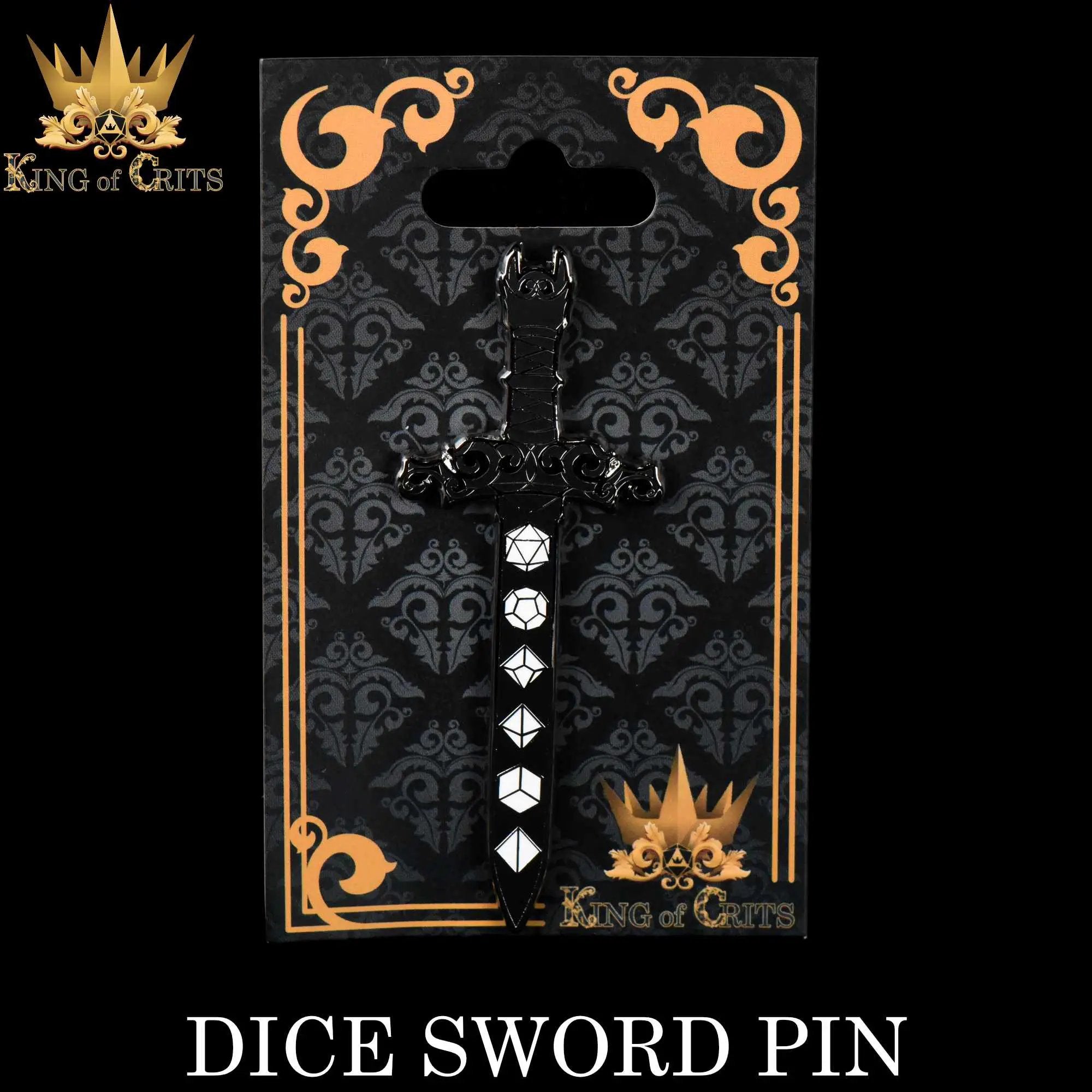 Dice Sword Enamel Pin by DNDDICE.COM