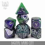 Digital Dark City Dice Set by DNDDICE.COM