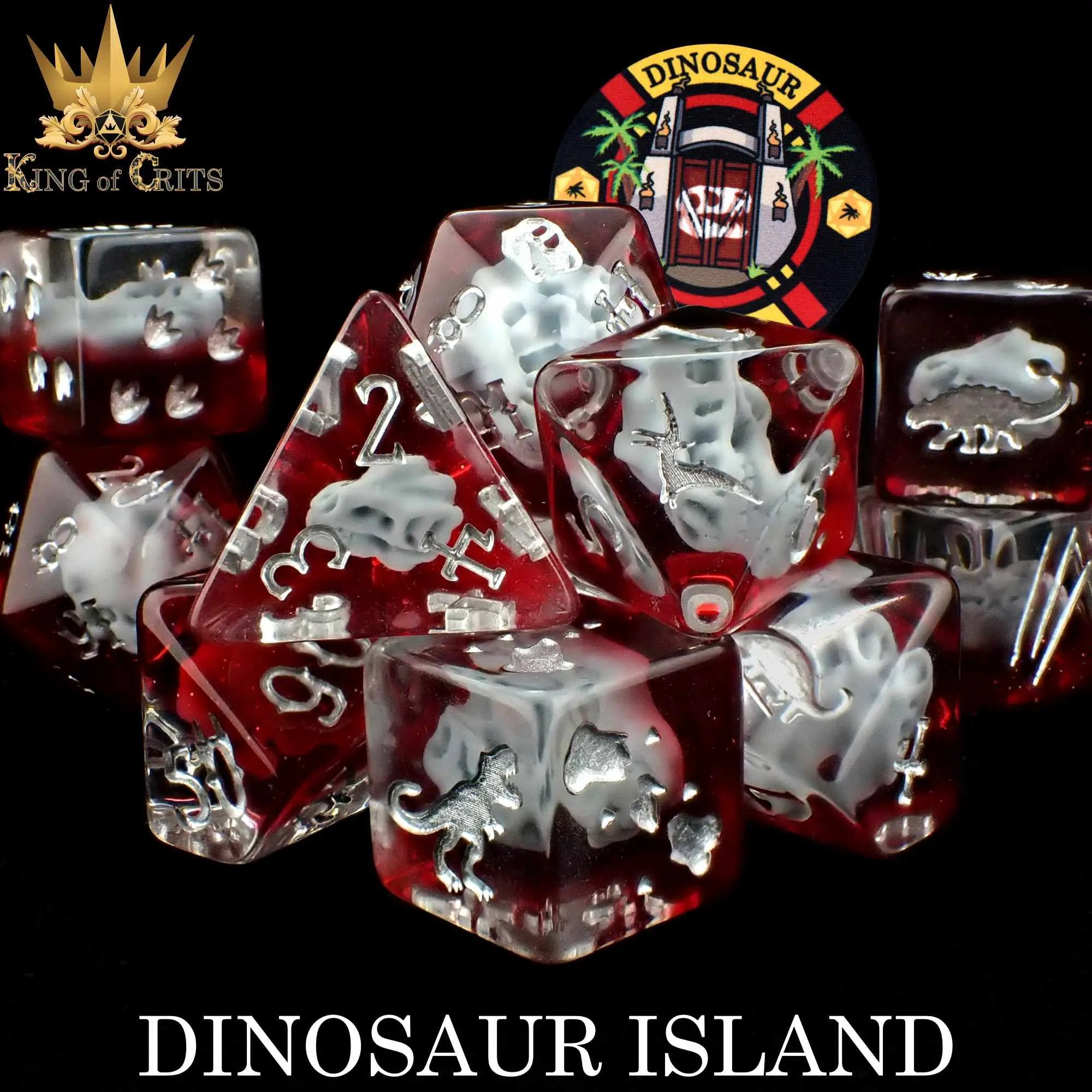 Dinosaur Island 11 Dice Set by DNDDICE.COM