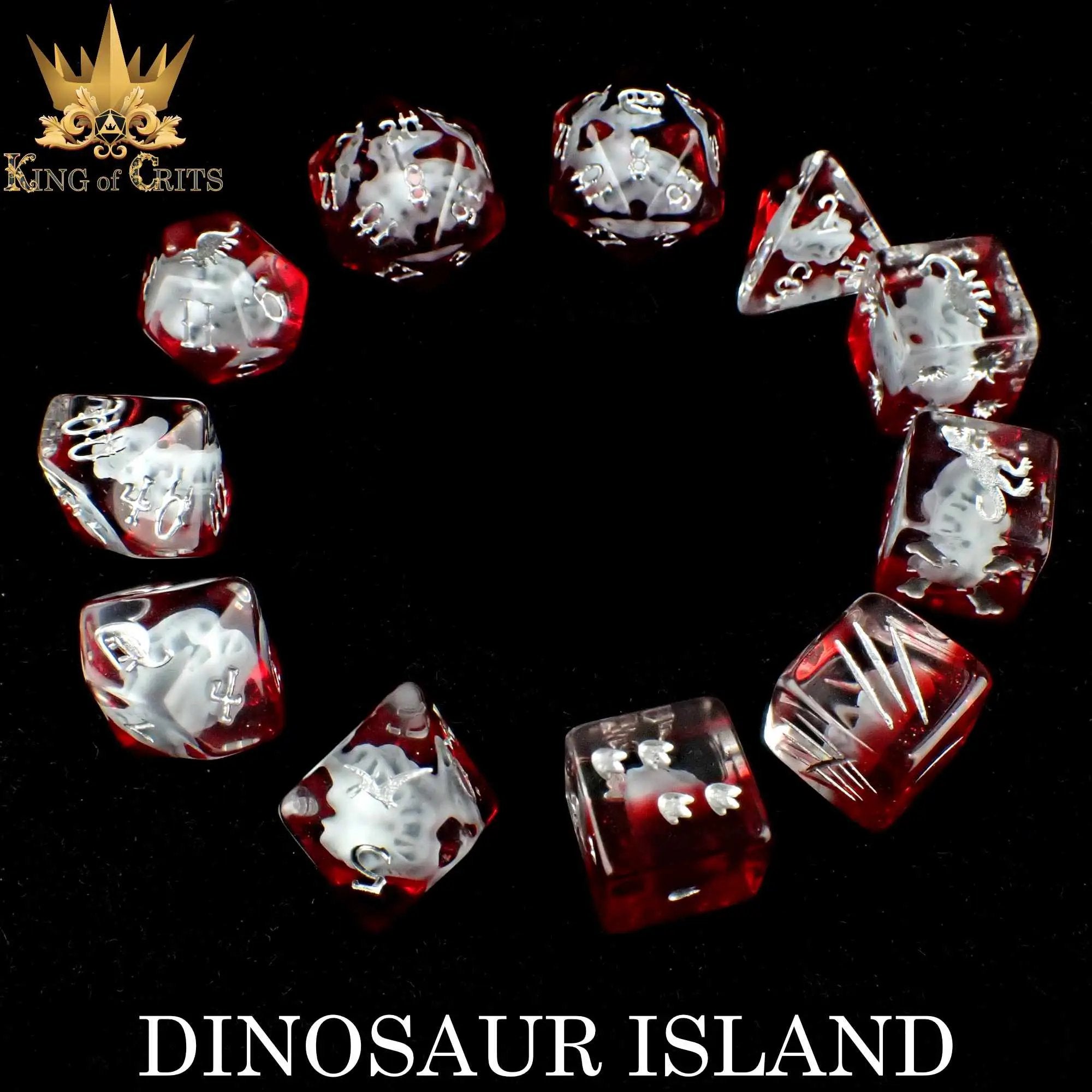 Dinosaur Island 11 Dice Set by DNDDICE.COM