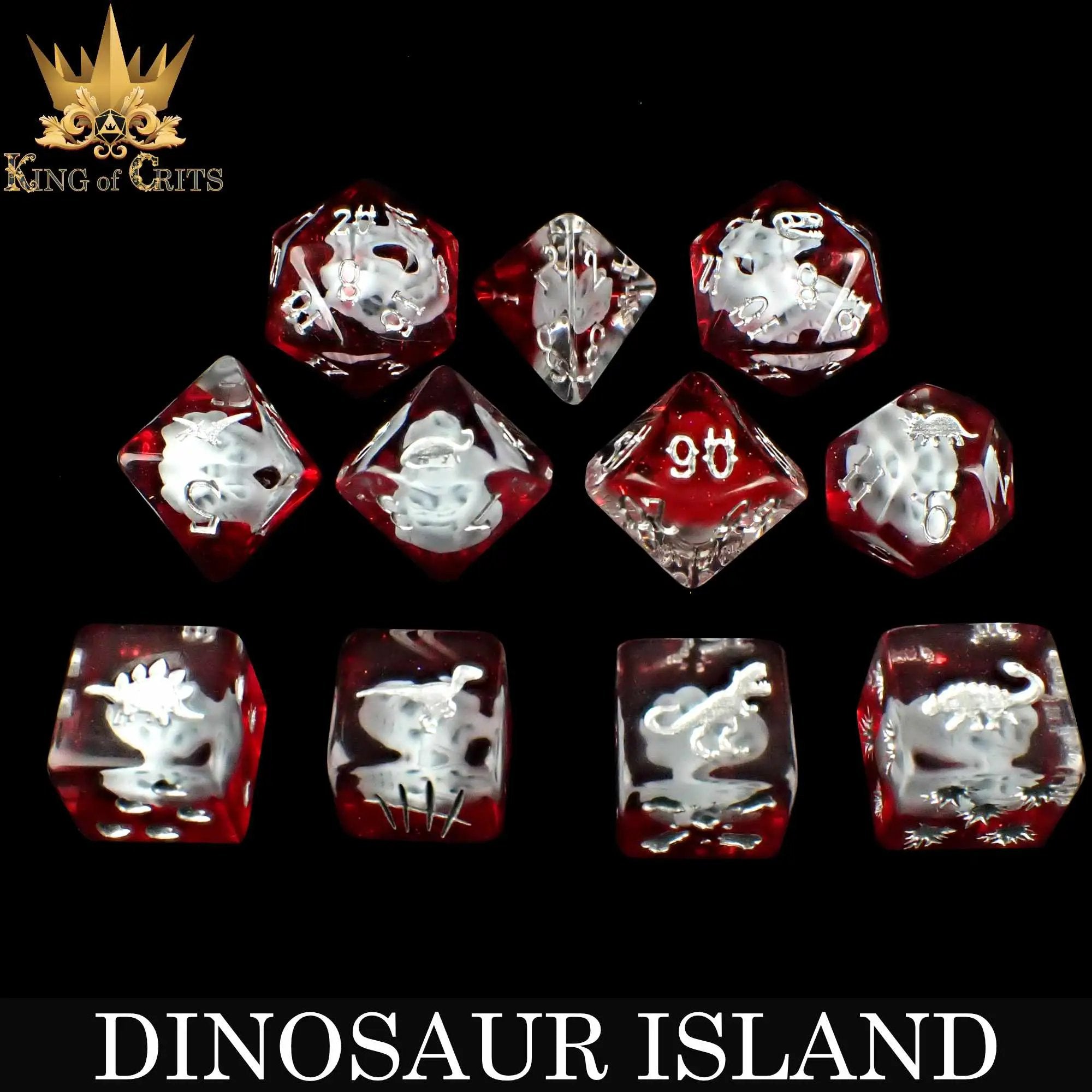 Dinosaur Island 11 Dice Set by DNDDICE.COM