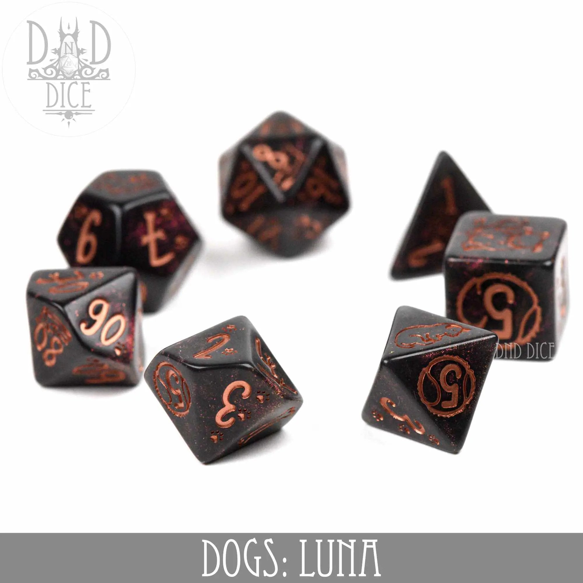 Dogs: Luna Dice Set by DNDDICE.COM