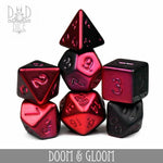 Doom and Gloom Dice Set by DNDDICE.COM
