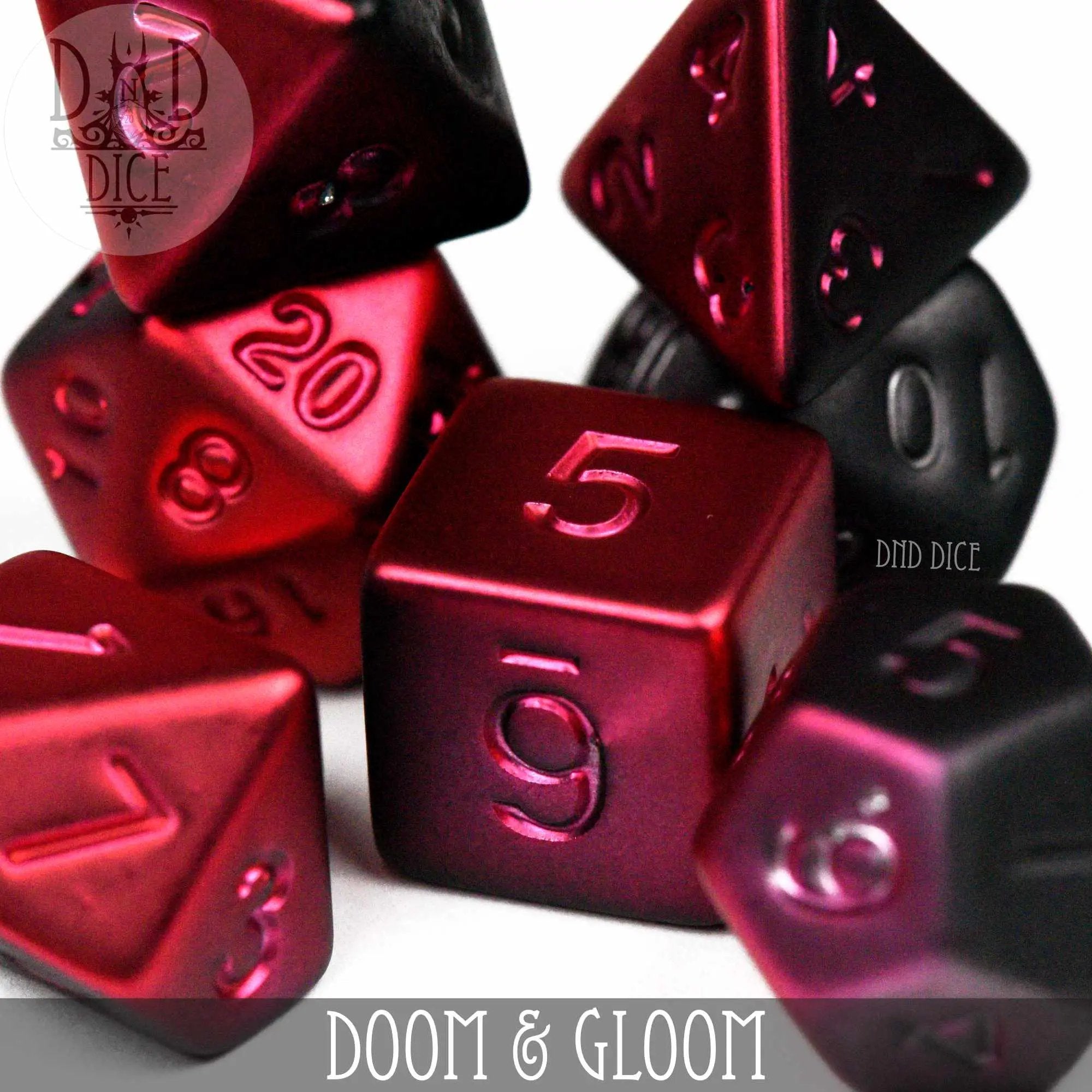 Doom and Gloom Dice Set by DNDDICE.COM