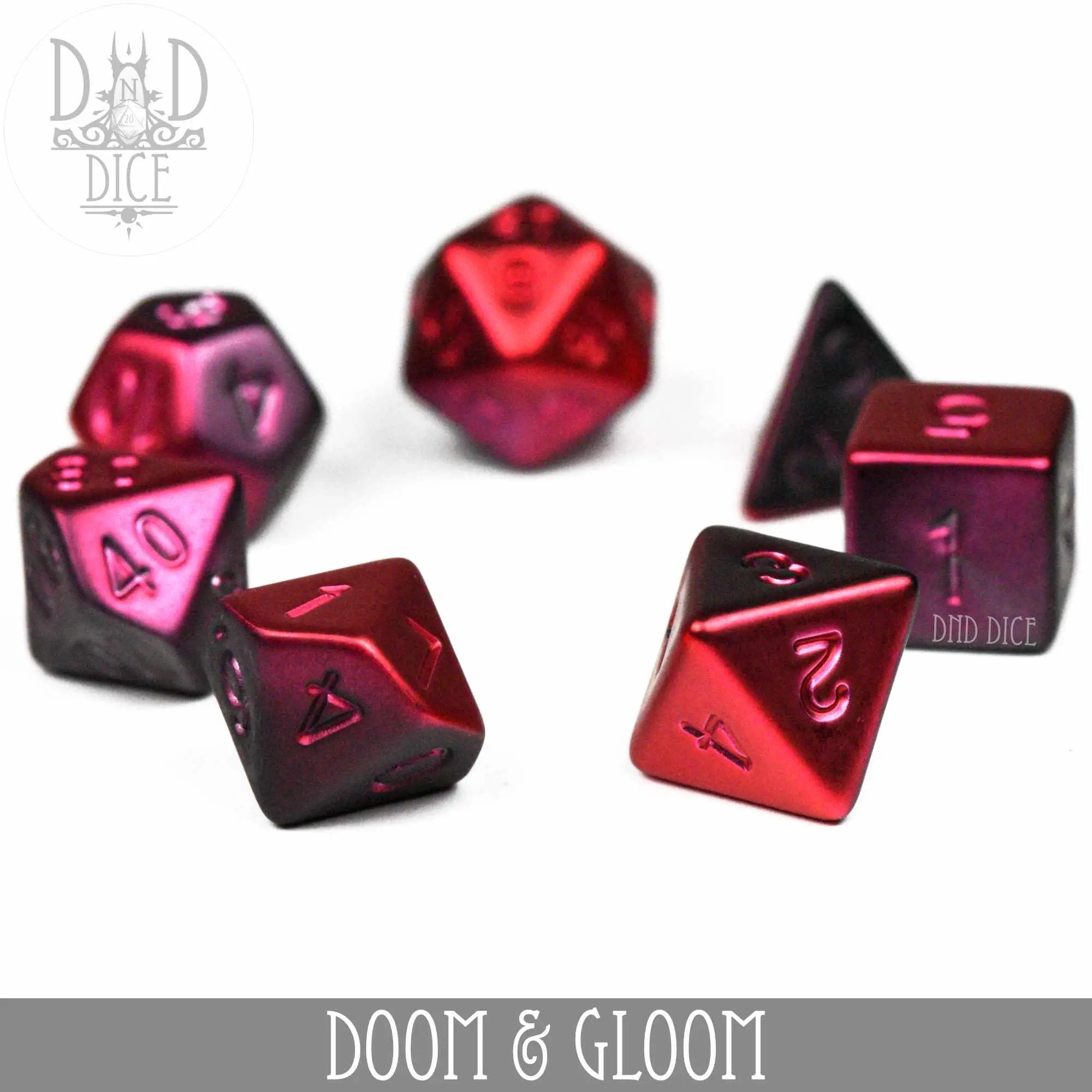 Doom and Gloom Dice Set by DNDDICE.COM