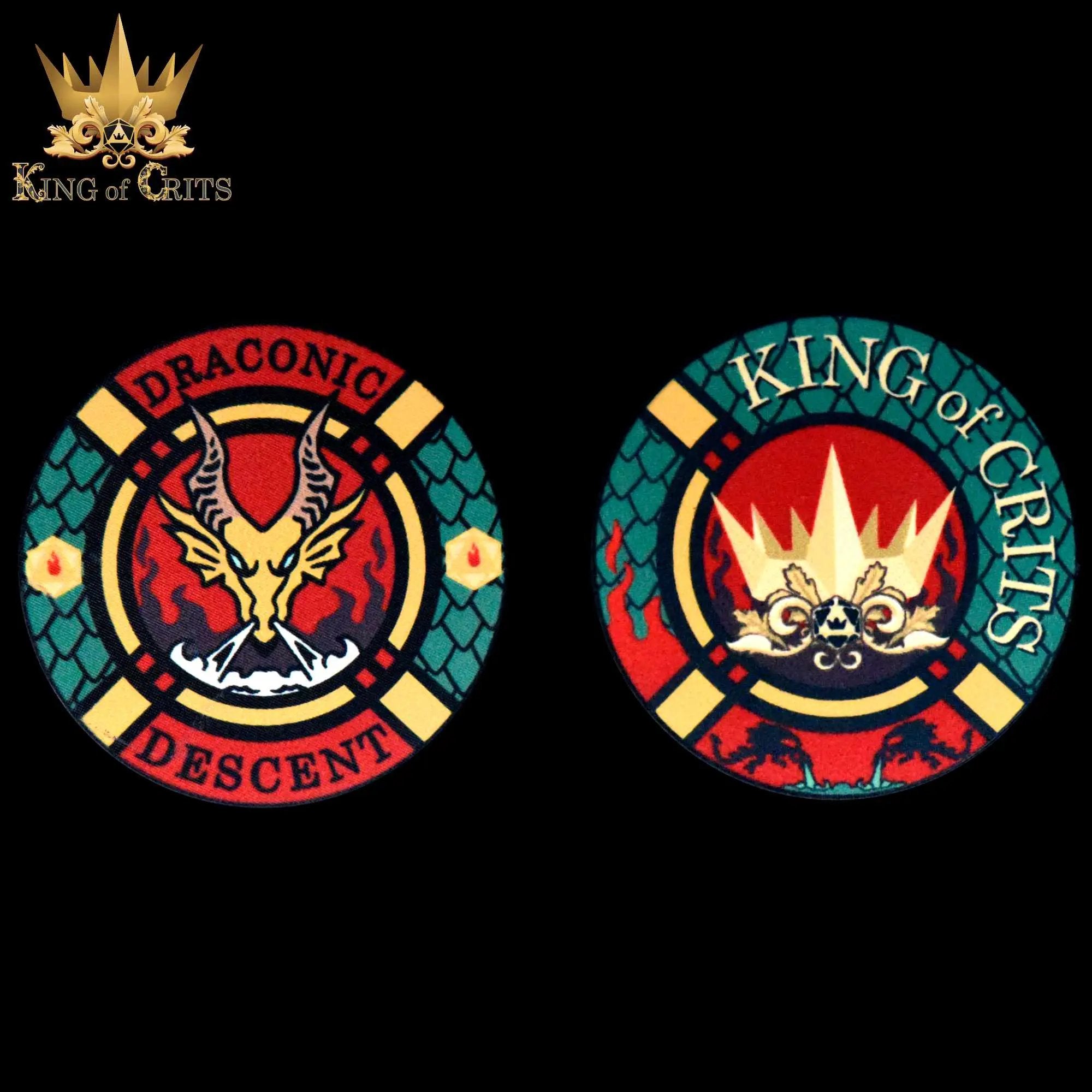 Draconic Descent 11 Dice Set by DNDDICE.COM