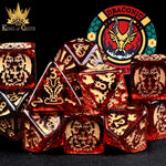 Draconic Descent 11 Dice Set by DNDDICE.COM