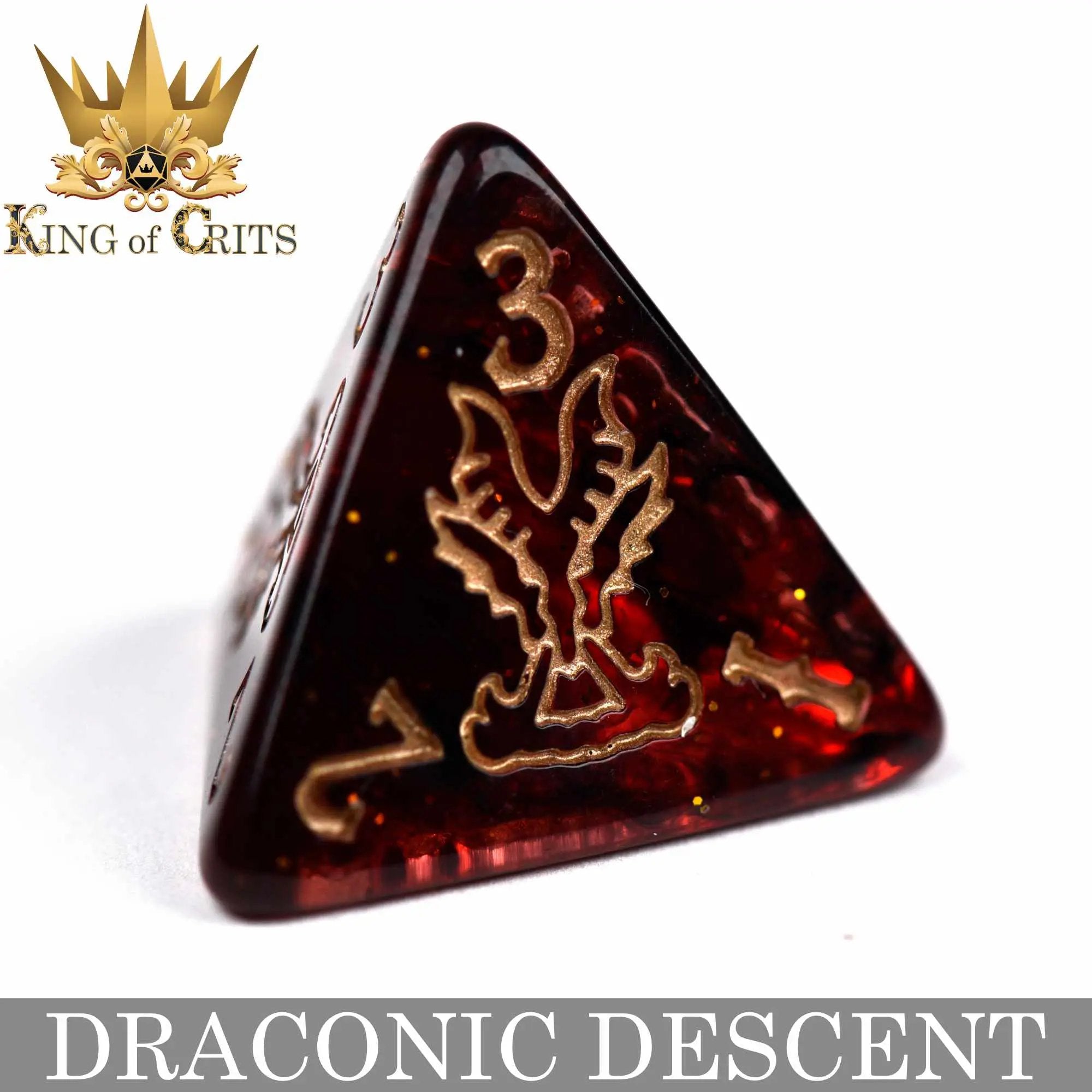 Draconic Descent 11 Dice Set by DNDDICE.COM