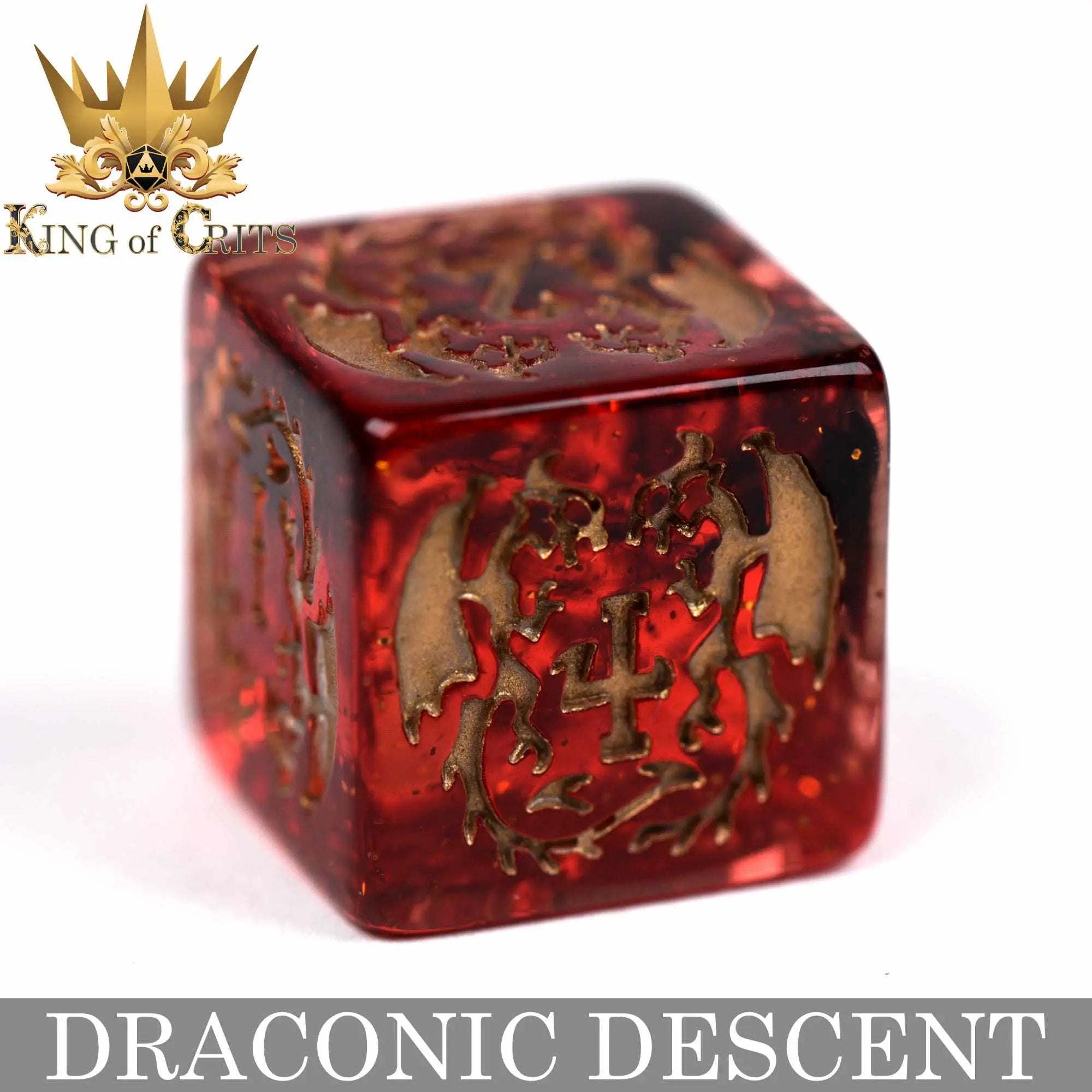 Draconic Descent 11 Dice Set by DNDDICE.COM