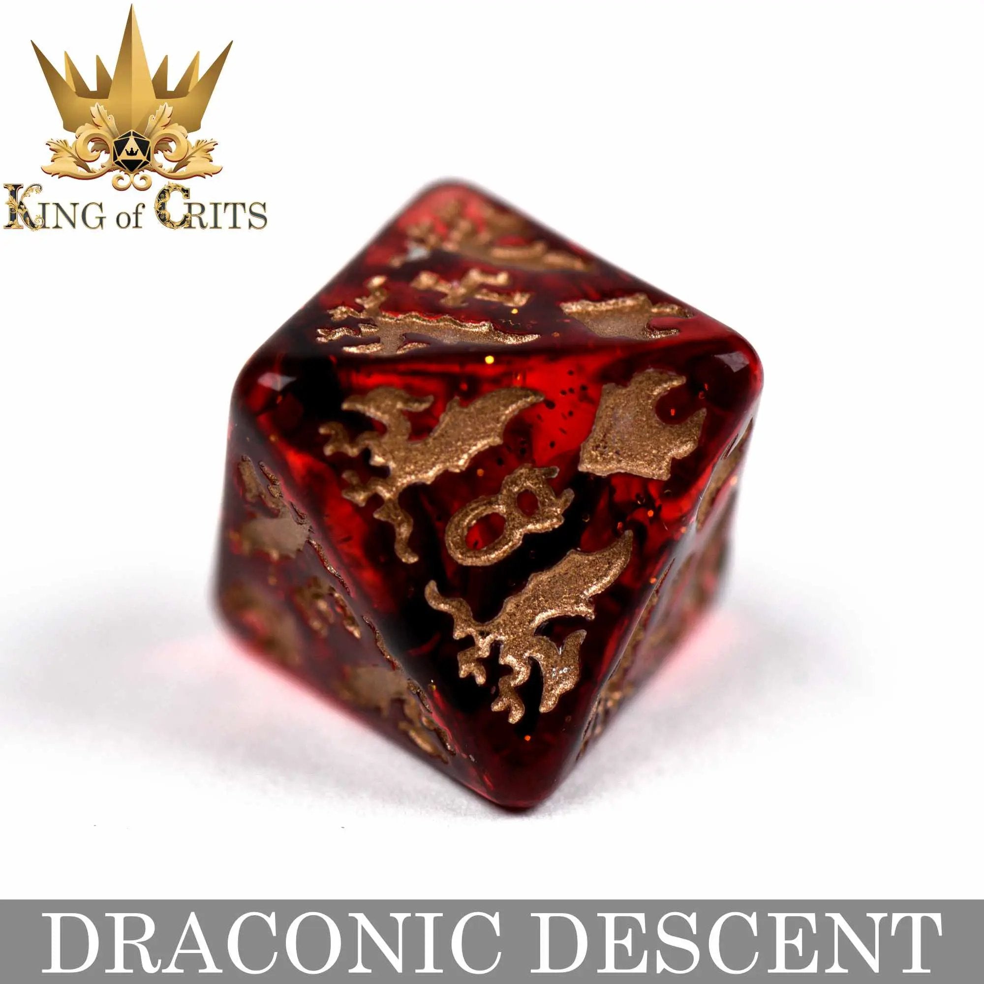 Draconic Descent 11 Dice Set by DNDDICE.COM