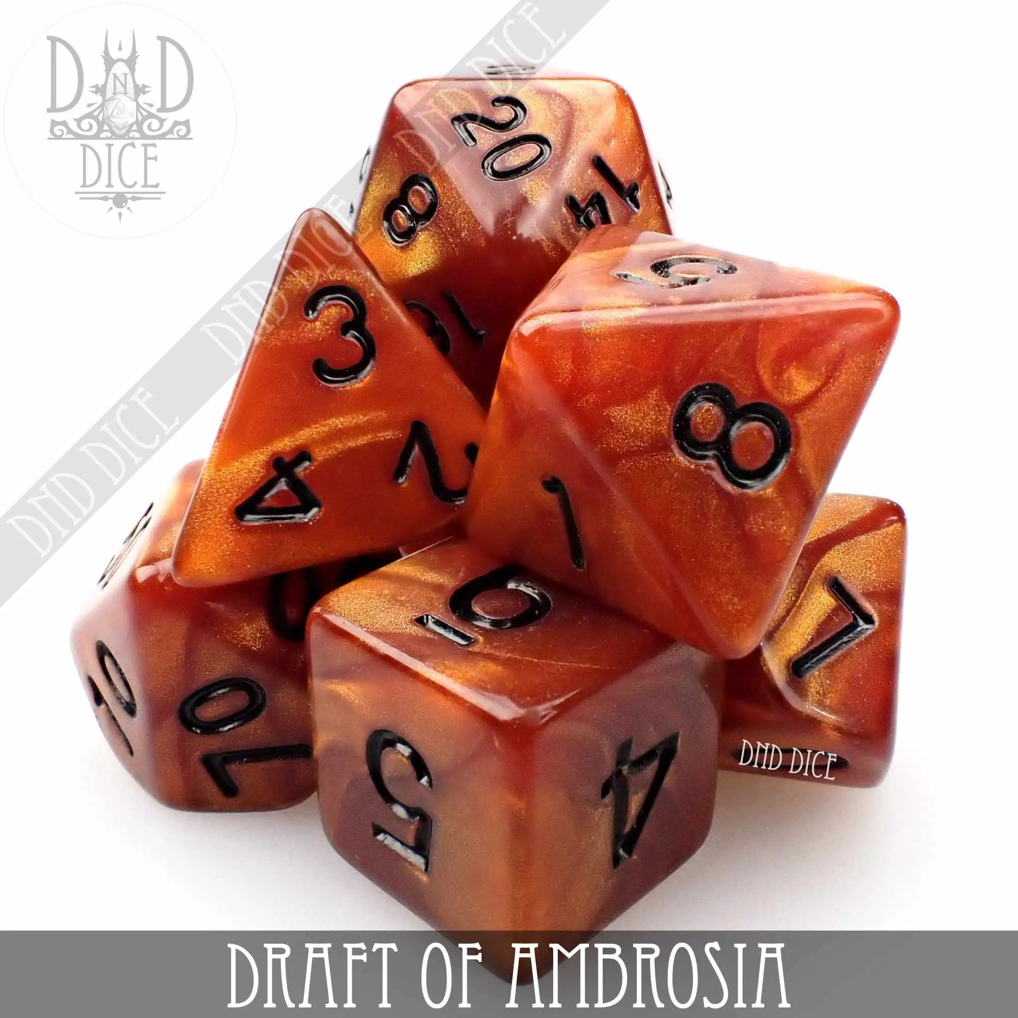 Draft of Ambrosia Dice Set by DNDDICE.COM