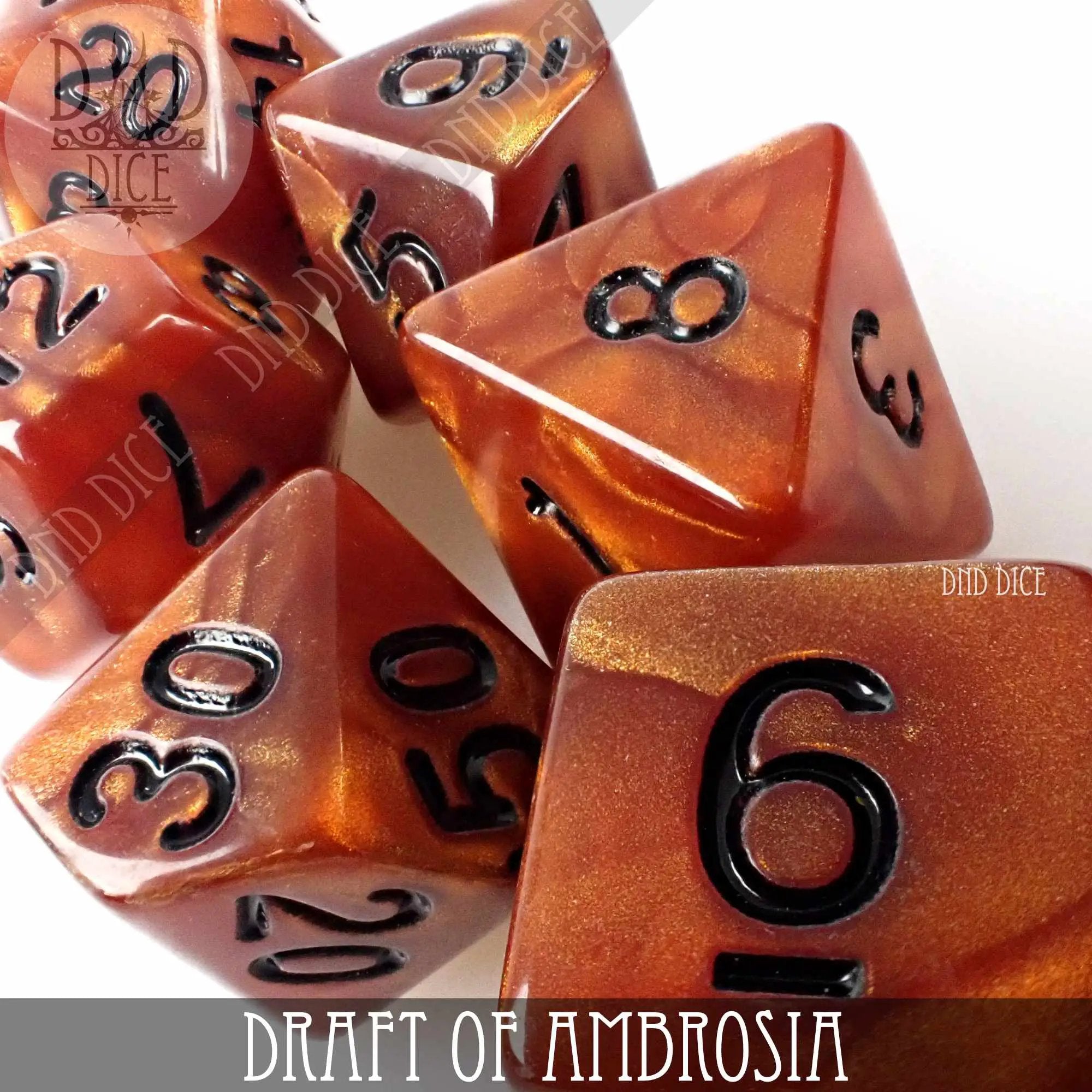 Draft of Ambrosia Dice Set by DNDDICE.COM