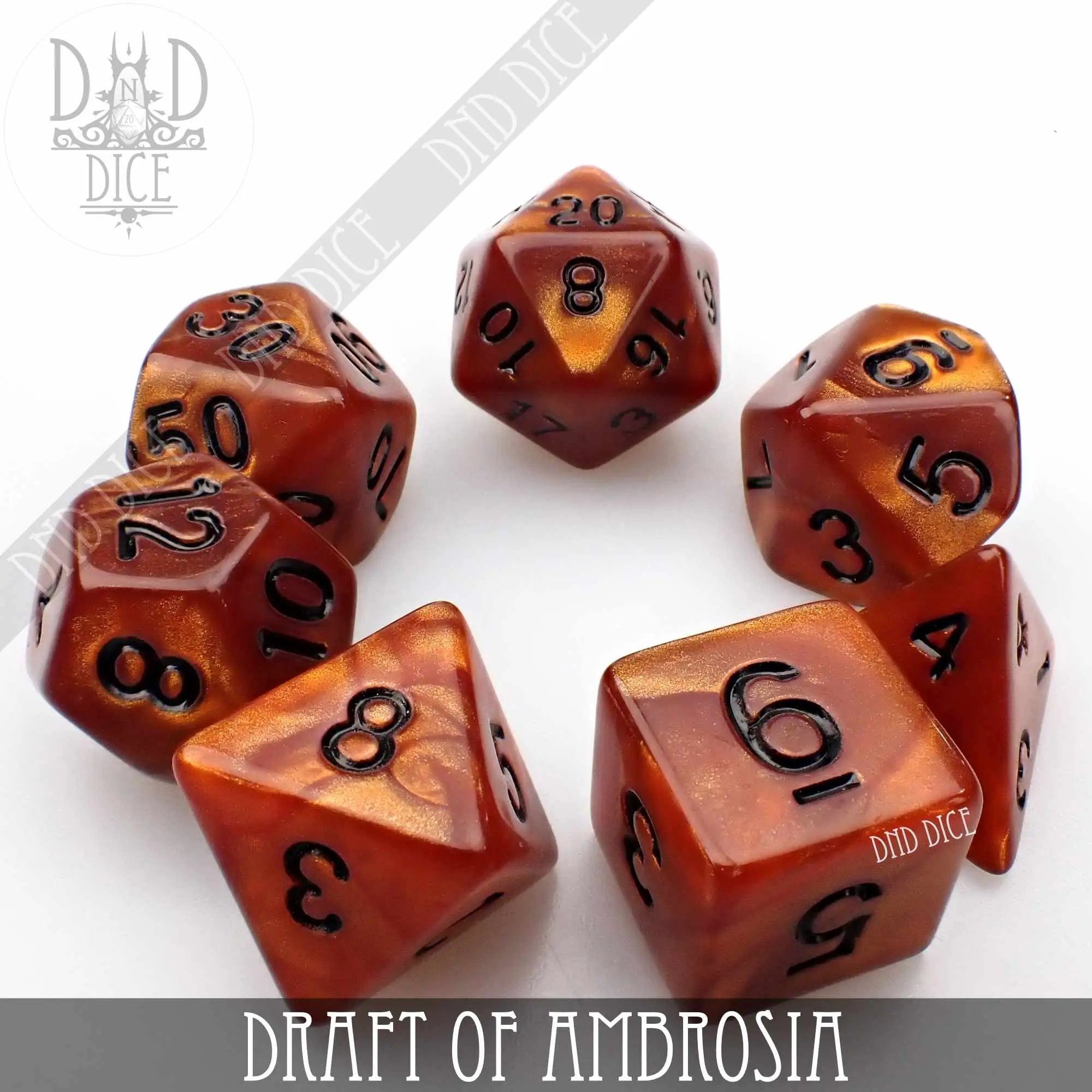Draft of Ambrosia Dice Set by DNDDICE.COM