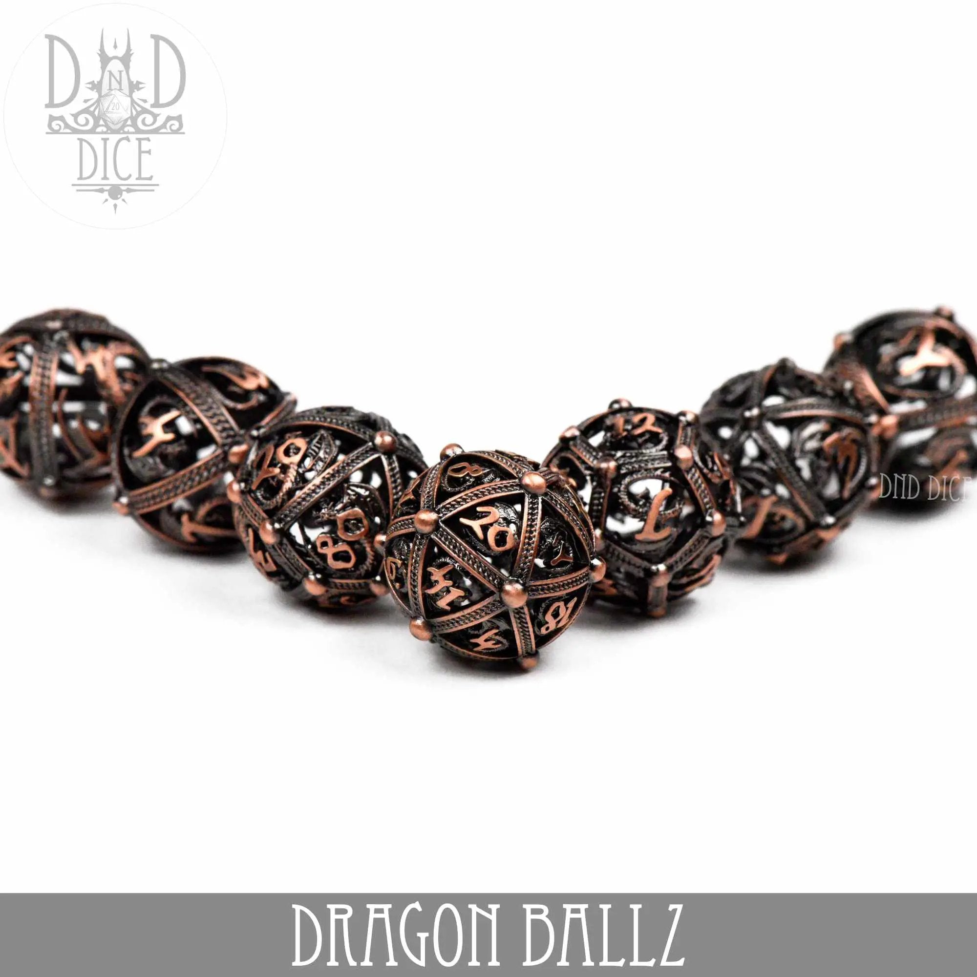 Dragon Ballz Metal Dice Set (Gift Box) by DNDDICE.COM