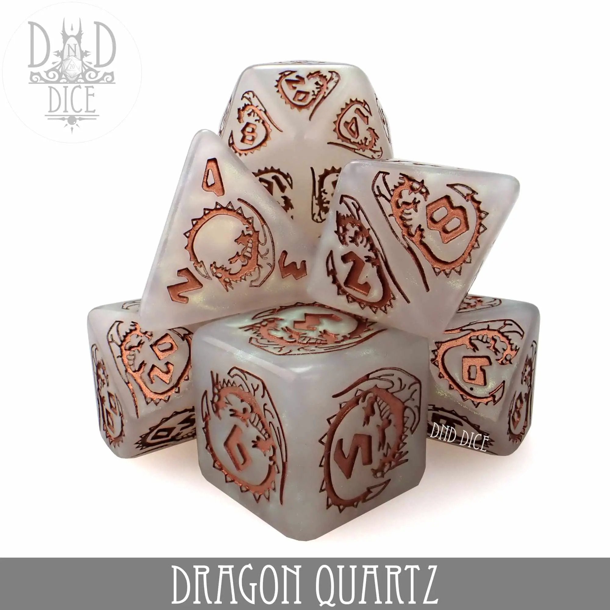 Dragon Quartz Dice Set by DNDDICE.COM