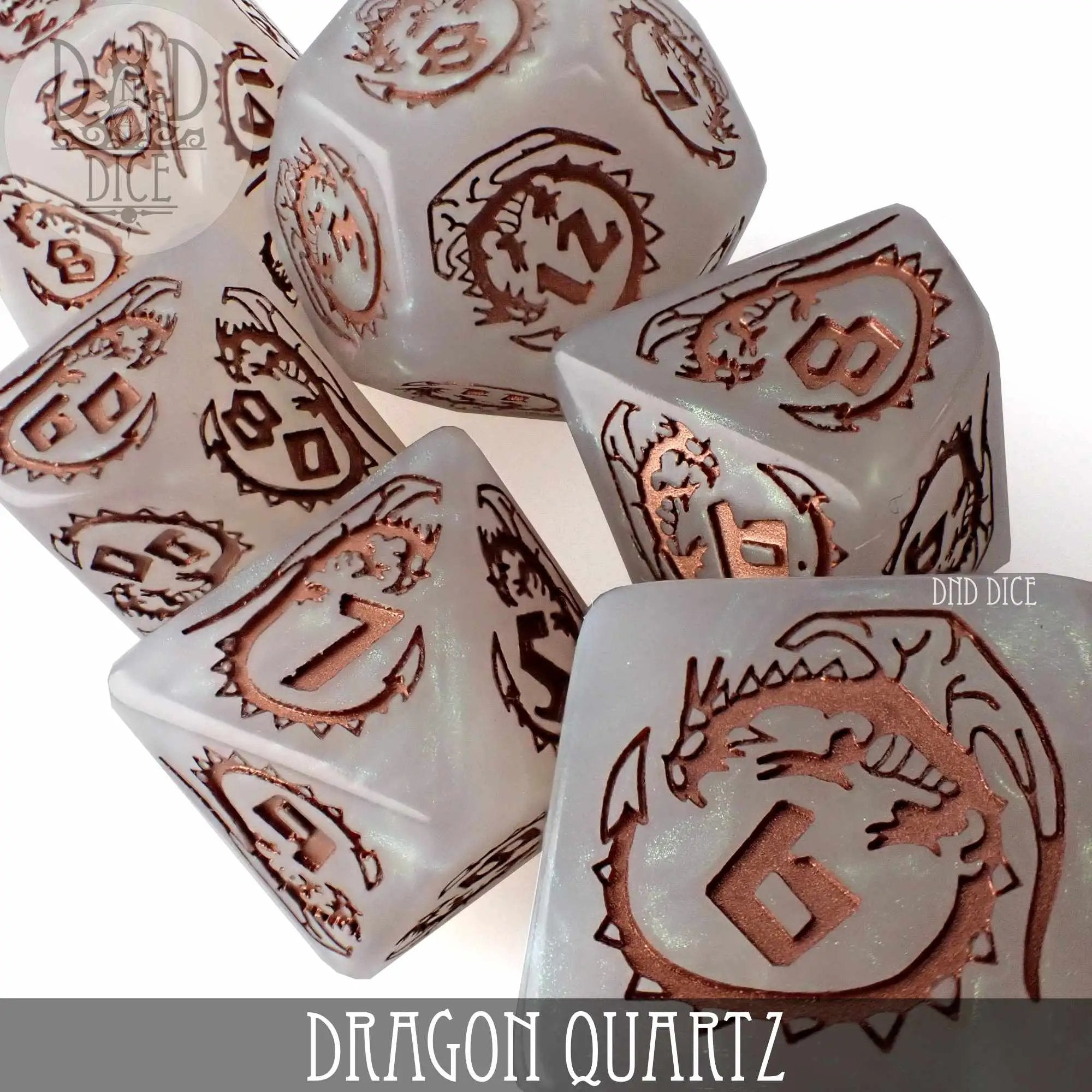 Dragon Quartz Dice Set by DNDDICE.COM