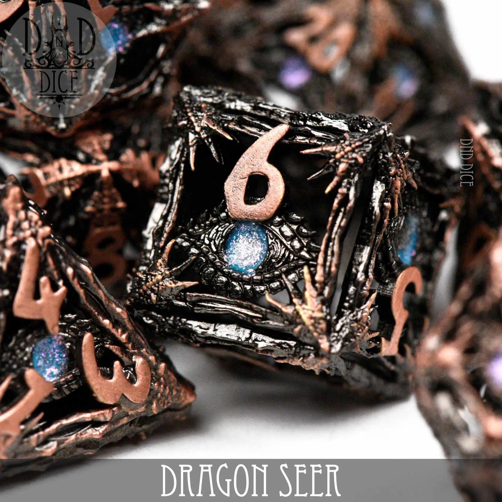 Dragon Seer Metal Dice Set (Gift Box) by DNDDICE.COM