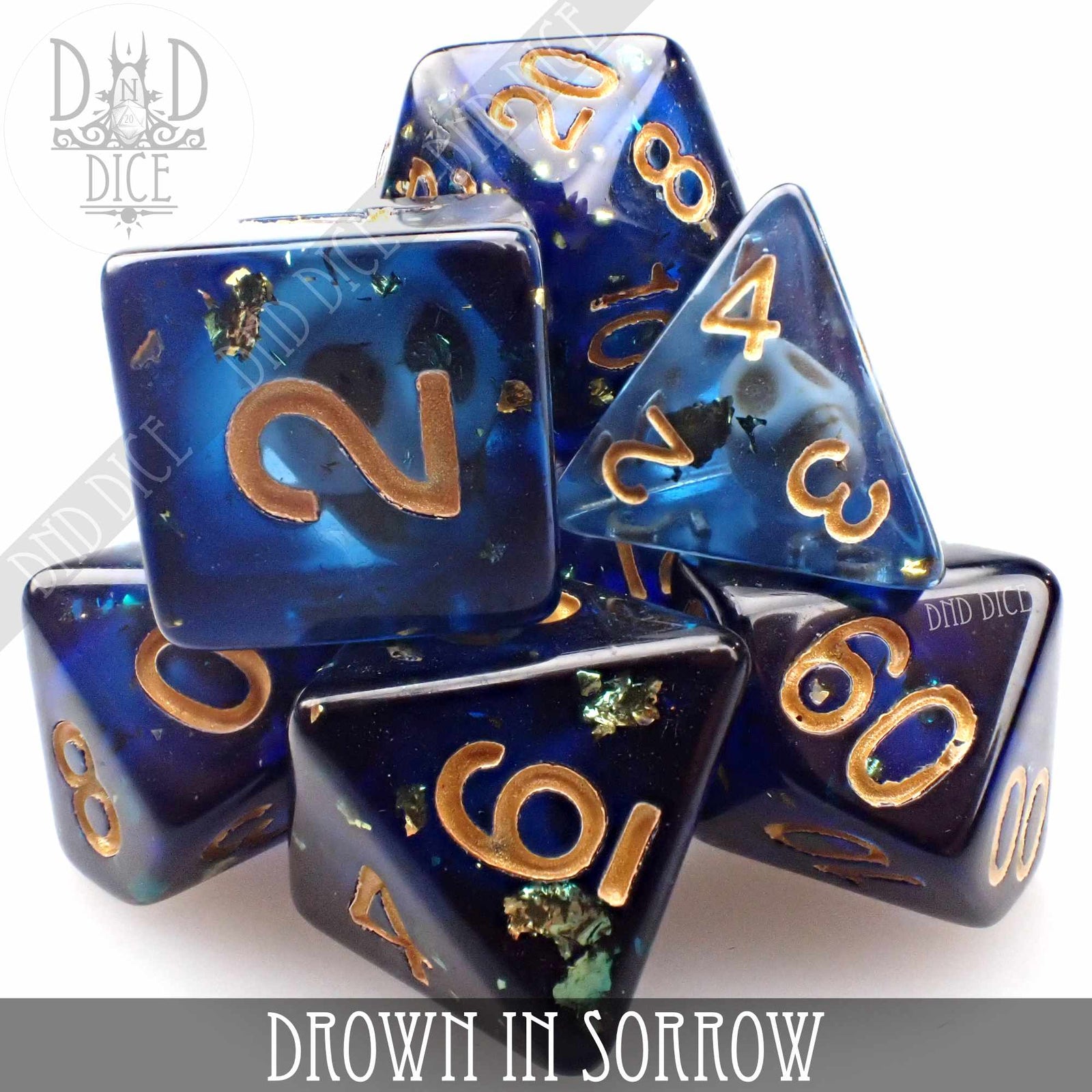 Drown in Sorrow Dice Set by DNDDICE.COM