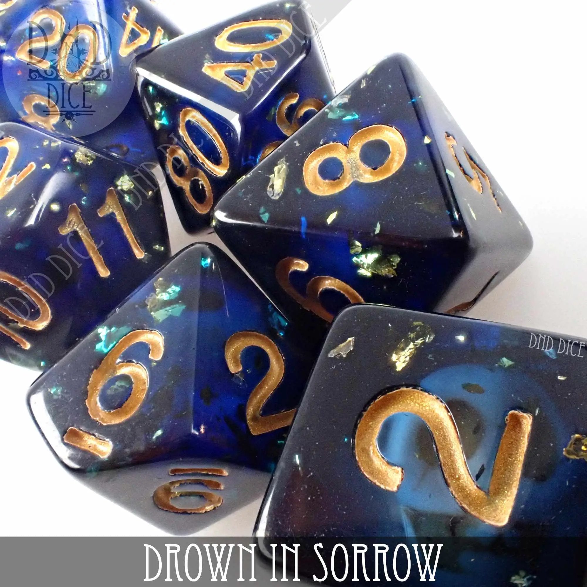 Drown in Sorrow Dice Set by DNDDICE.COM