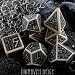 Dwarven Beige Dice Set by DNDDICE.COM