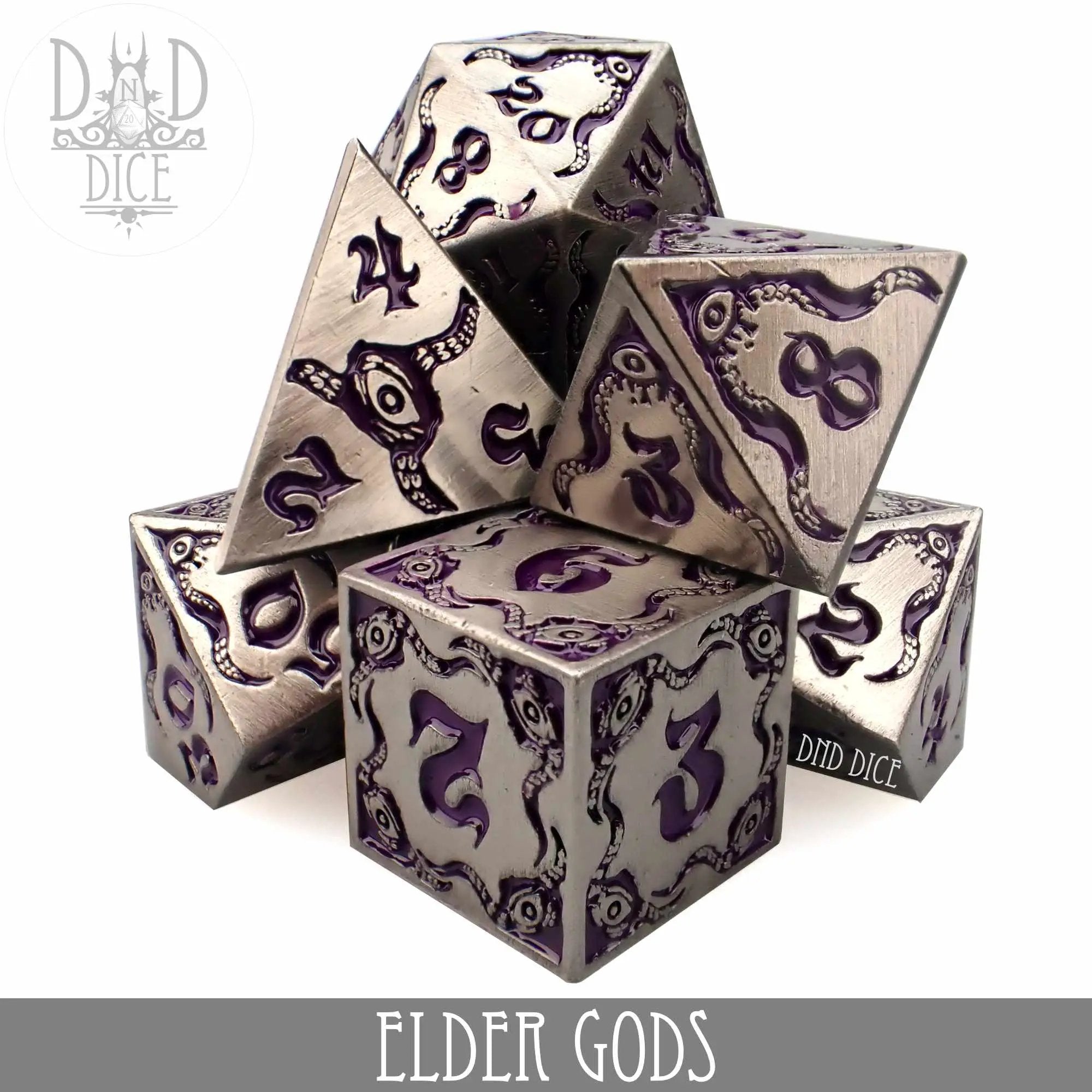 Elder Gods Metal Dice Set by DNDDICE.COM