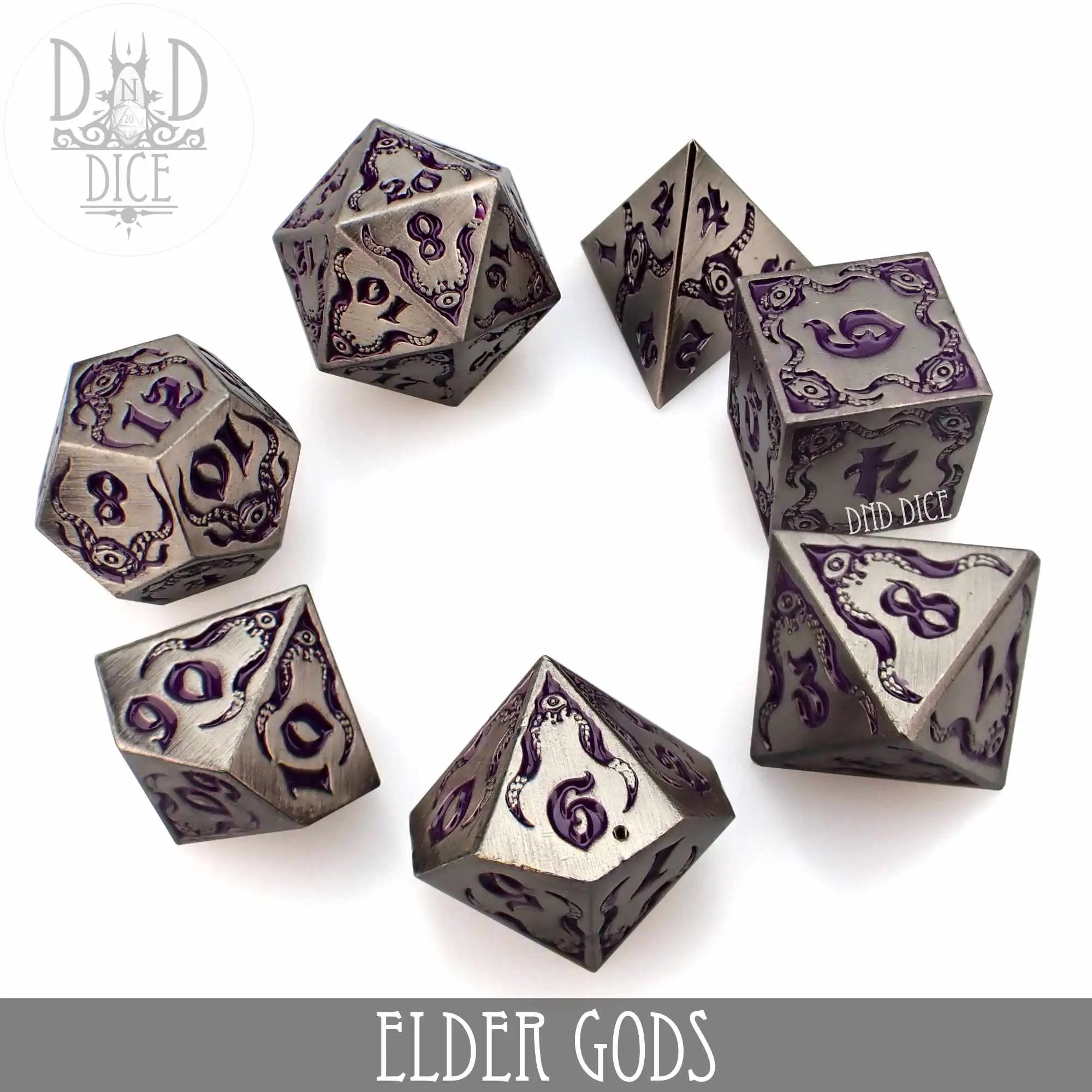 Elder Gods Metal Dice Set by DNDDICE.COM
