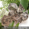 Elven Transparent & Black Dice Set by DNDDICE.COM